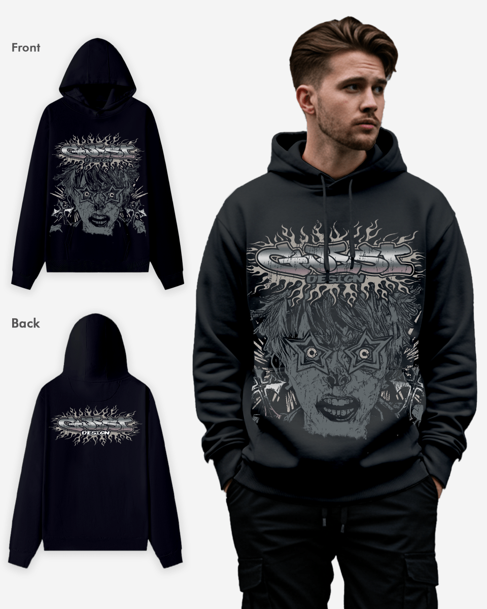 G WEST STARFLAMES HOODIE Big and Tall