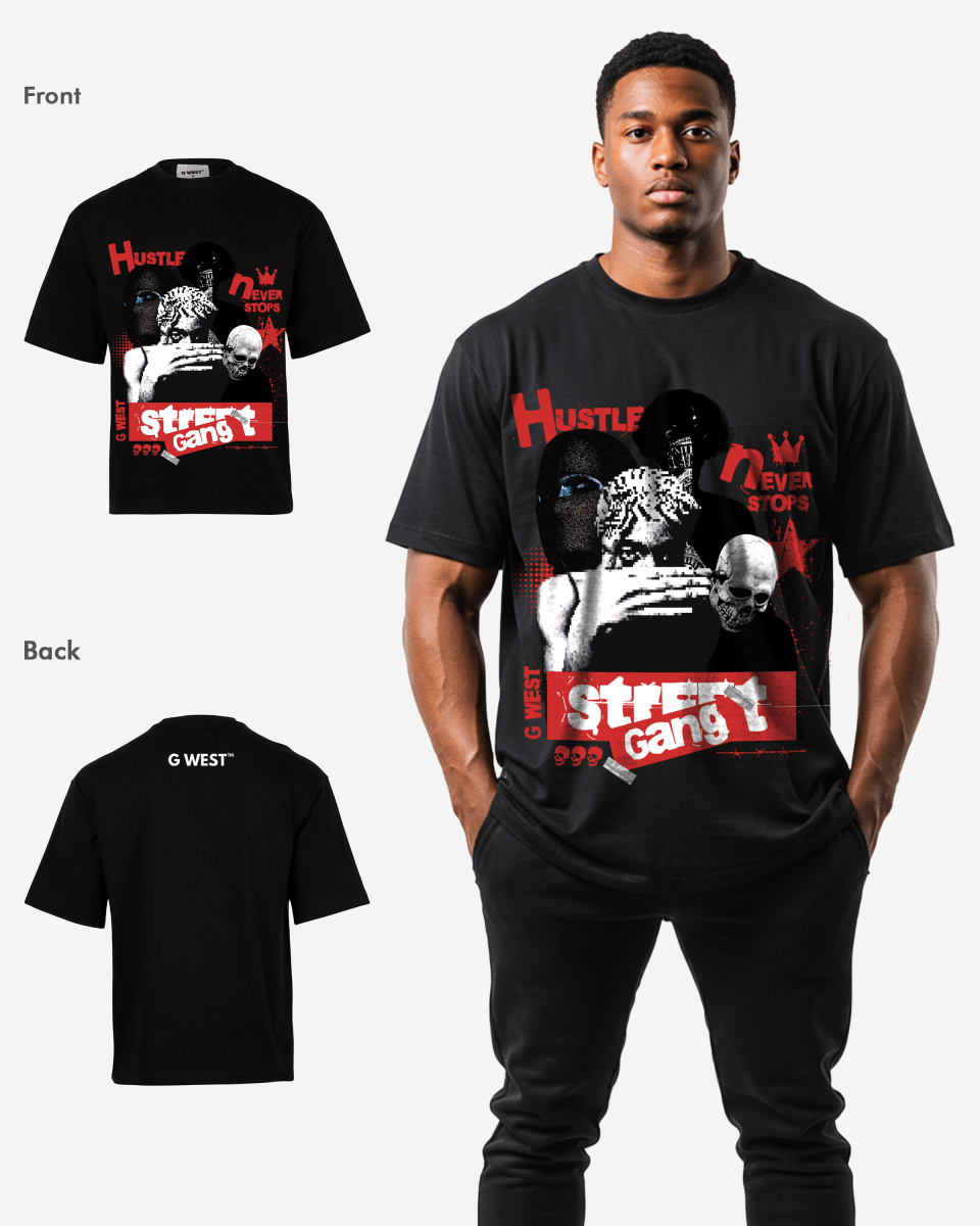 G-WEST STREET GANG OVERSIZED TEE