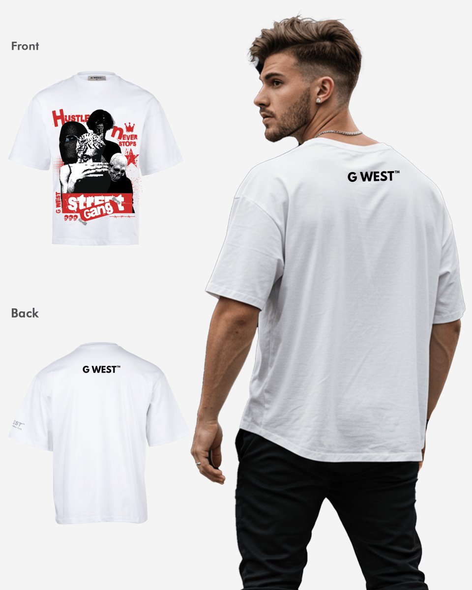 G-WEST STREET GANG OVERSIZED TEE