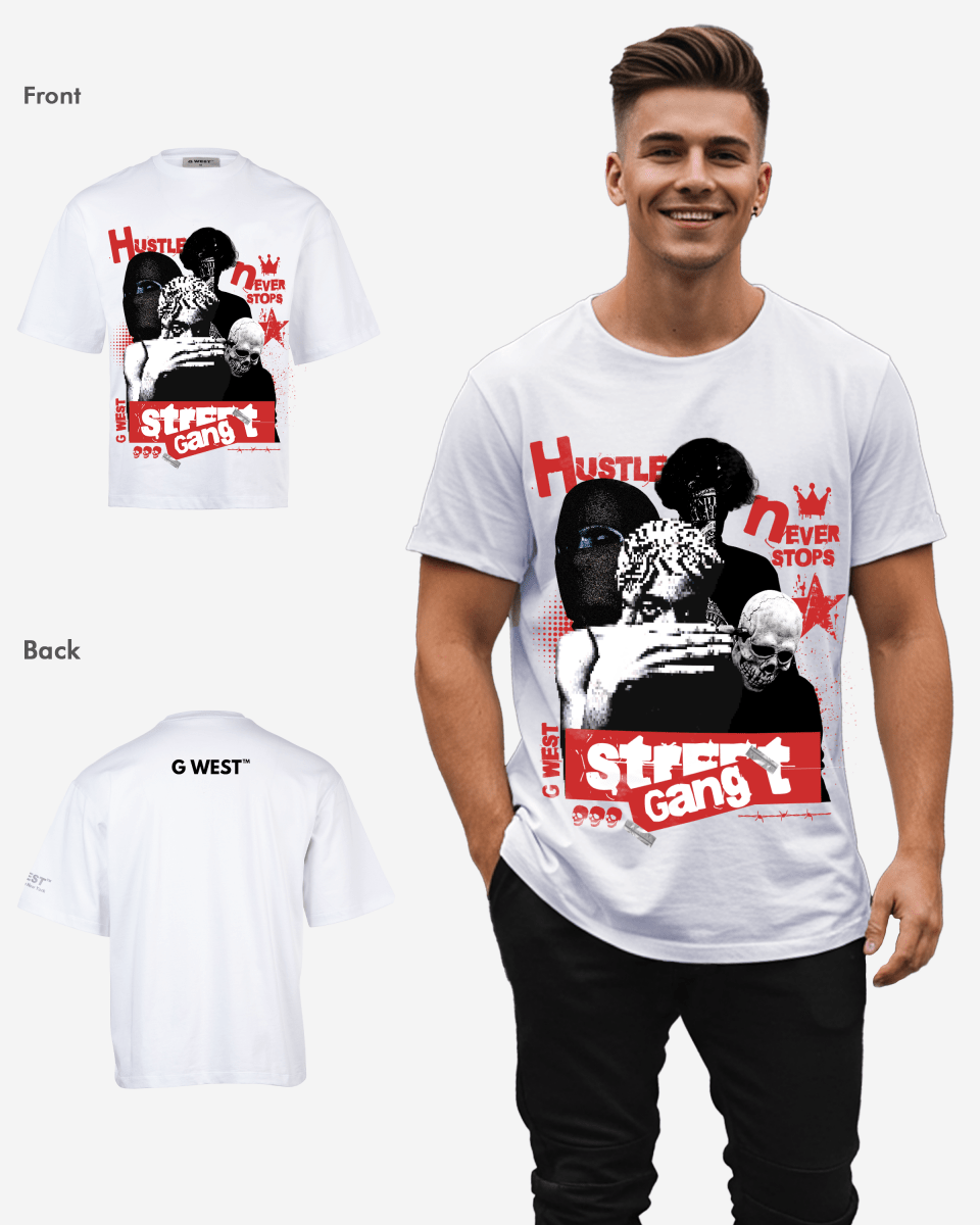 G-WEST STREET GANG OVERSIZED TEE