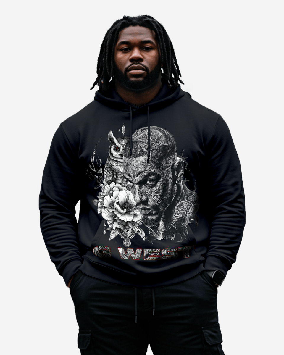 G WEST STREET OWL HOODIE Big and Tall