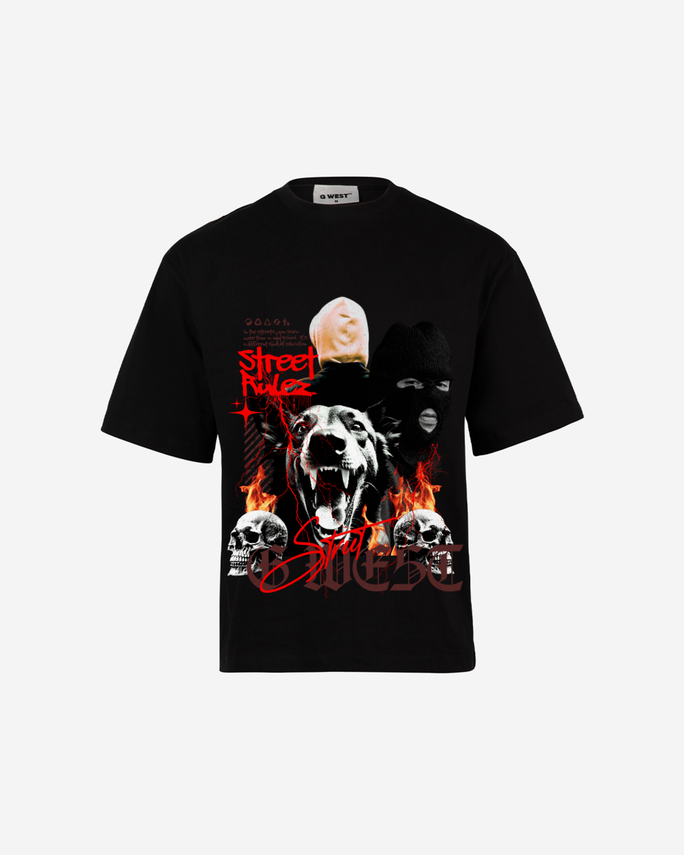 G-WEST STREET RULEZ OVERSIZED TEE