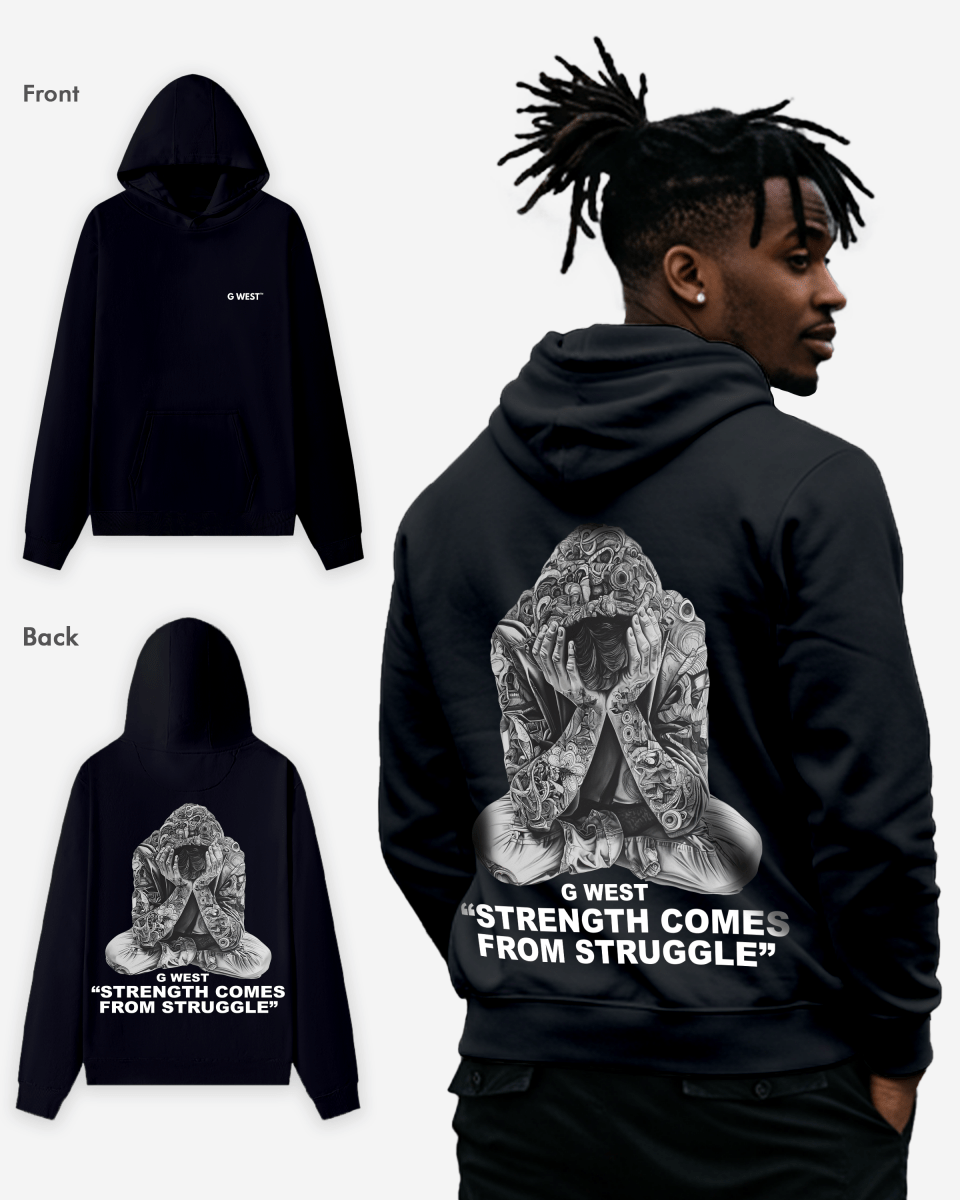 G West Strength Come from Struggle HOODIE Big and Tall