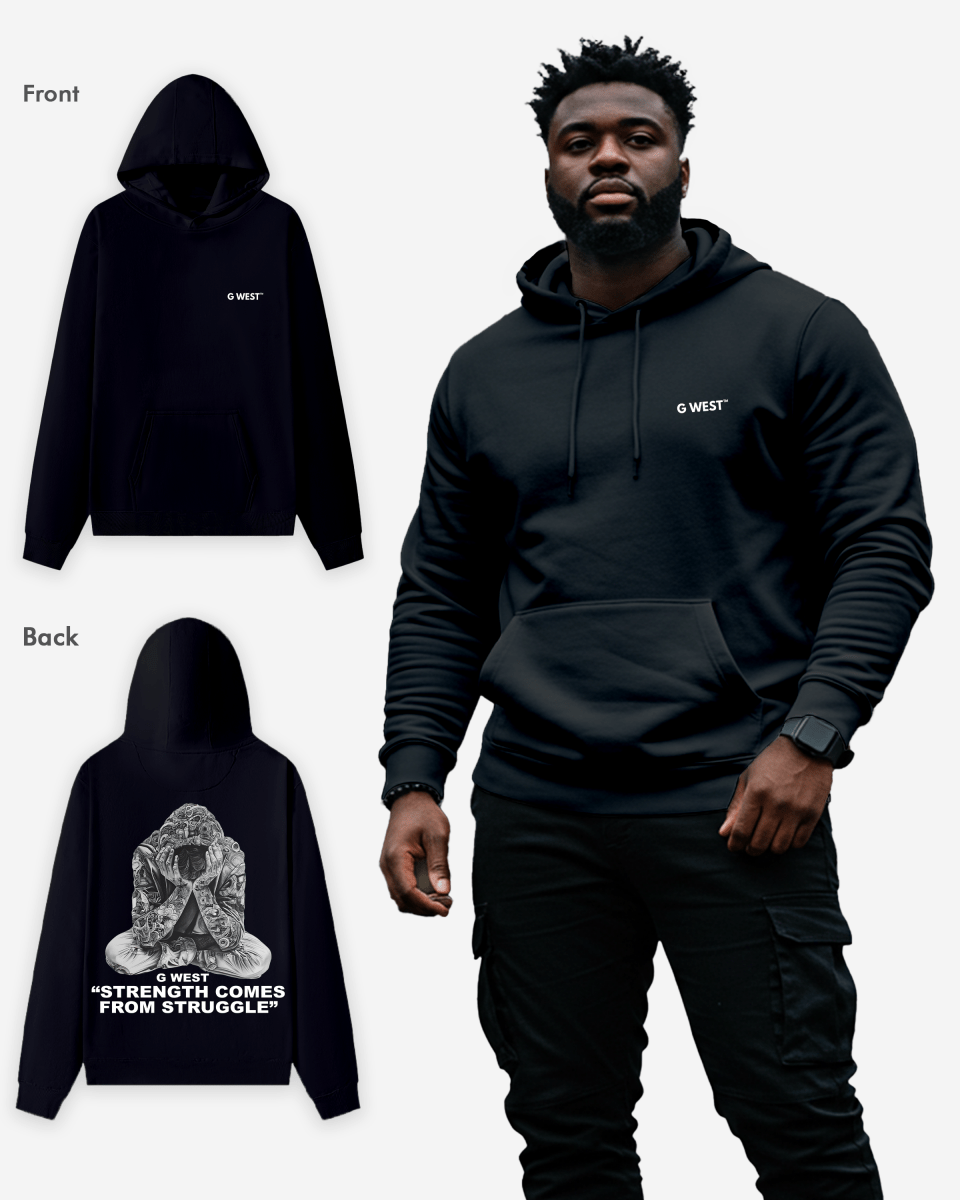 G West Strength Come from Struggle HOODIE Big and Tall