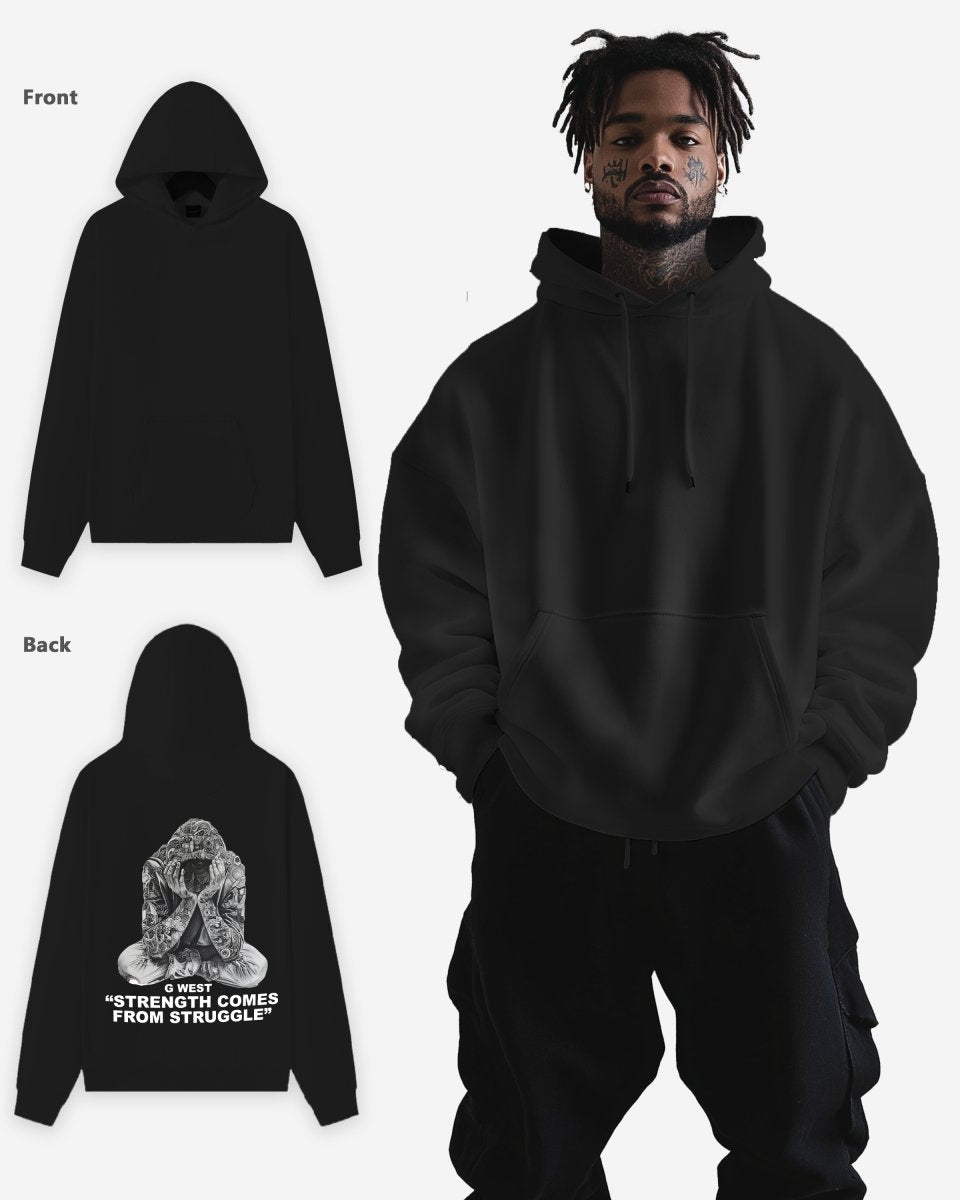 G West Strength Come from Struggle Oversize HOODIE