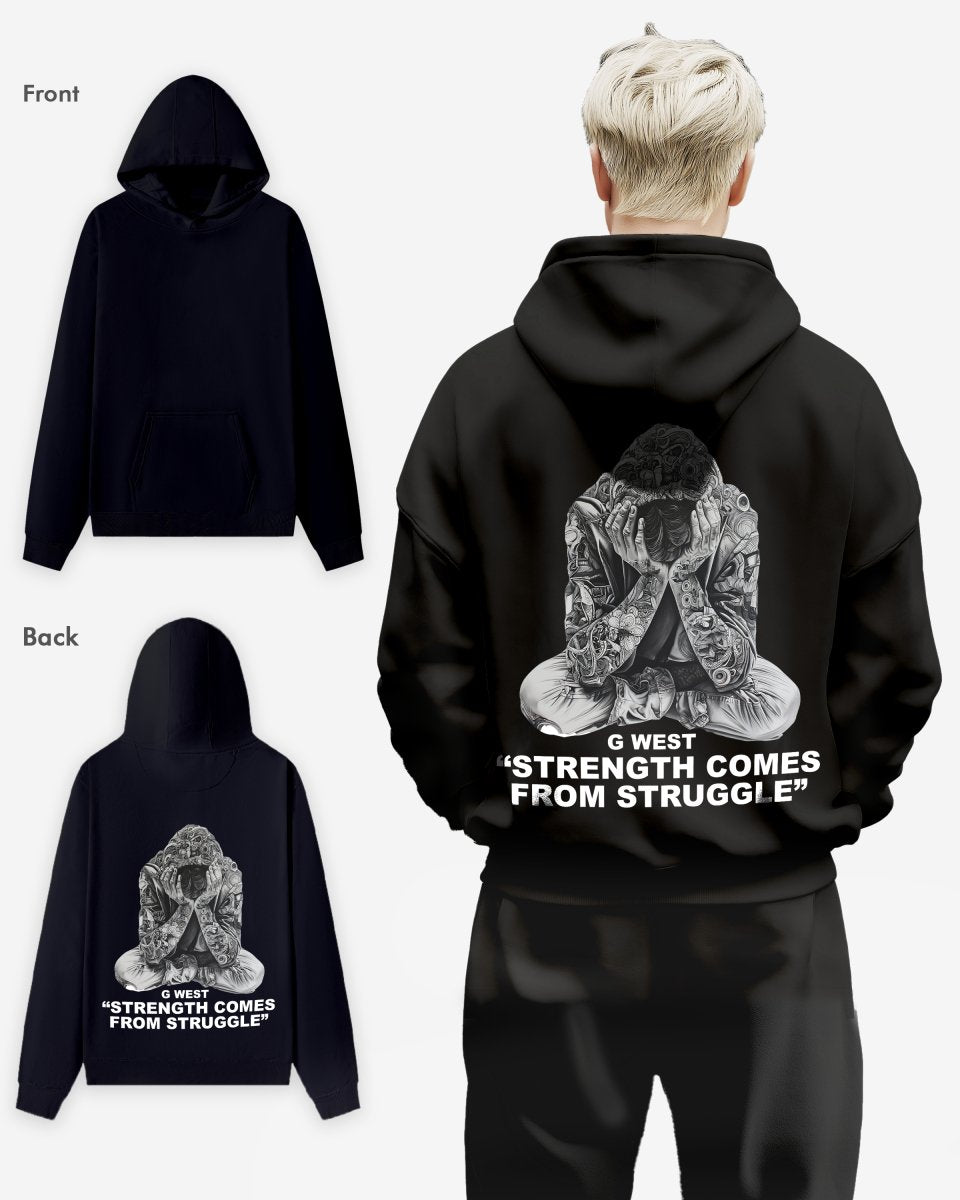 G West Strength Come from Struggle Oversize HOODIE
