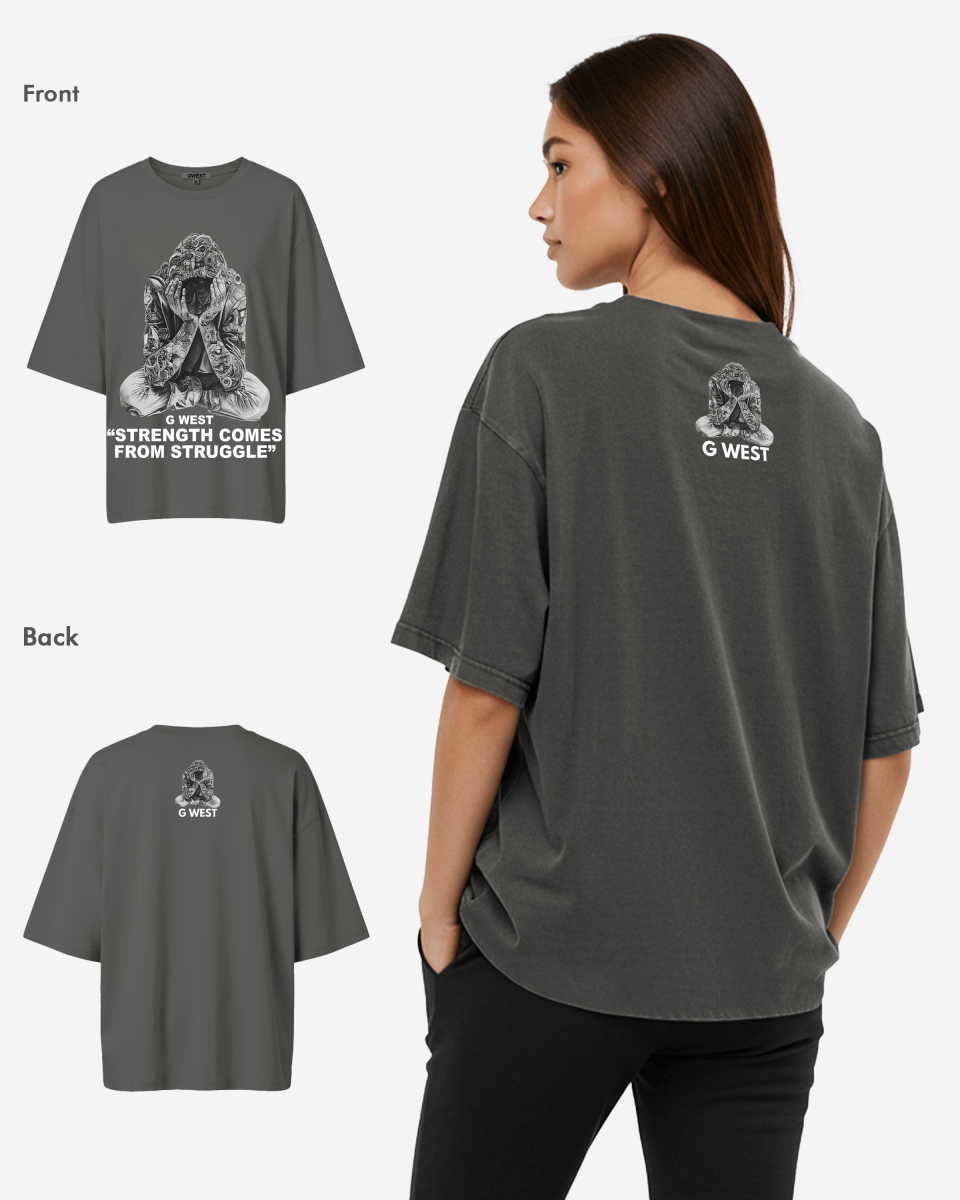 G West Strength Come From Struggle Oversized Tee - Women
