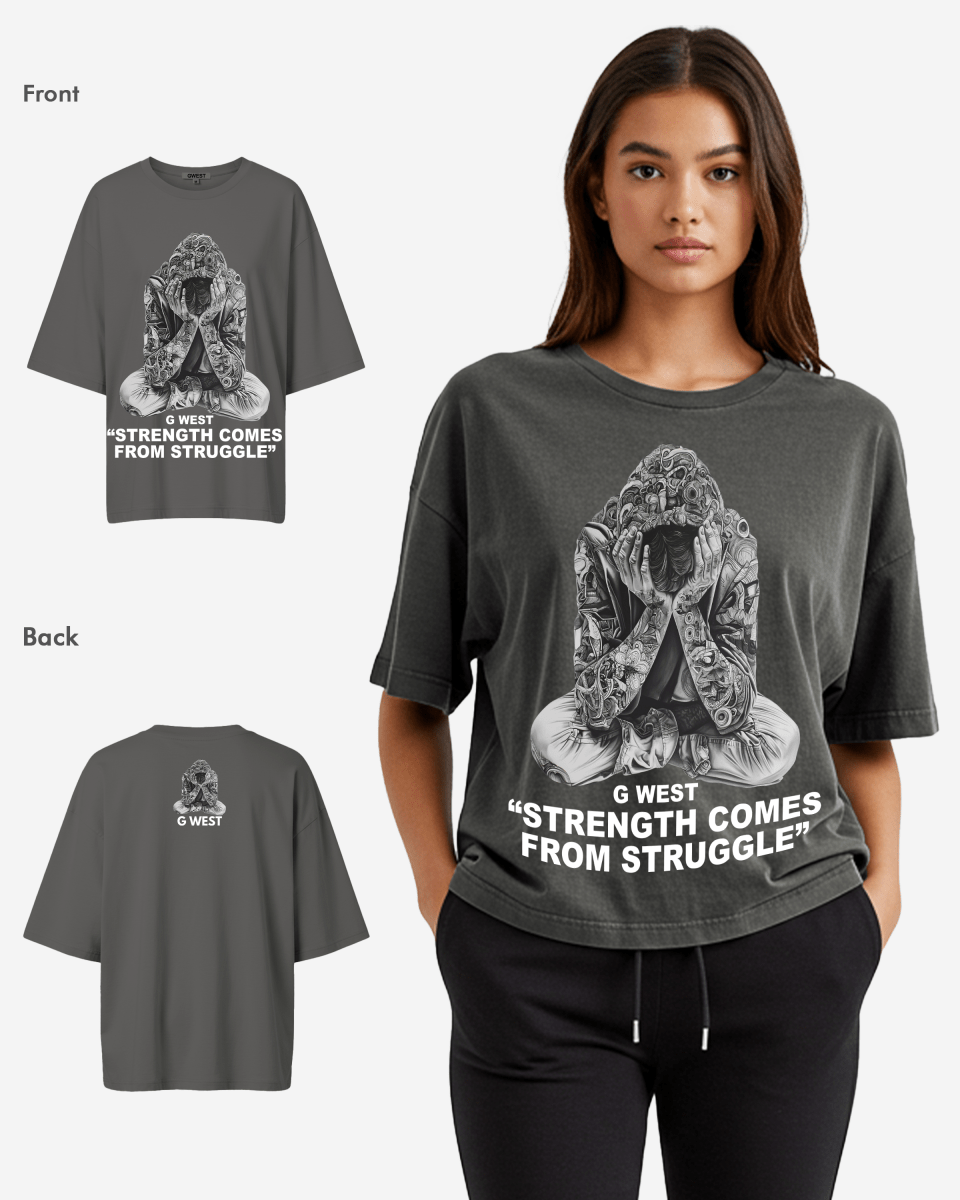 G West Strength Come From Struggle Oversized Tee - Women
