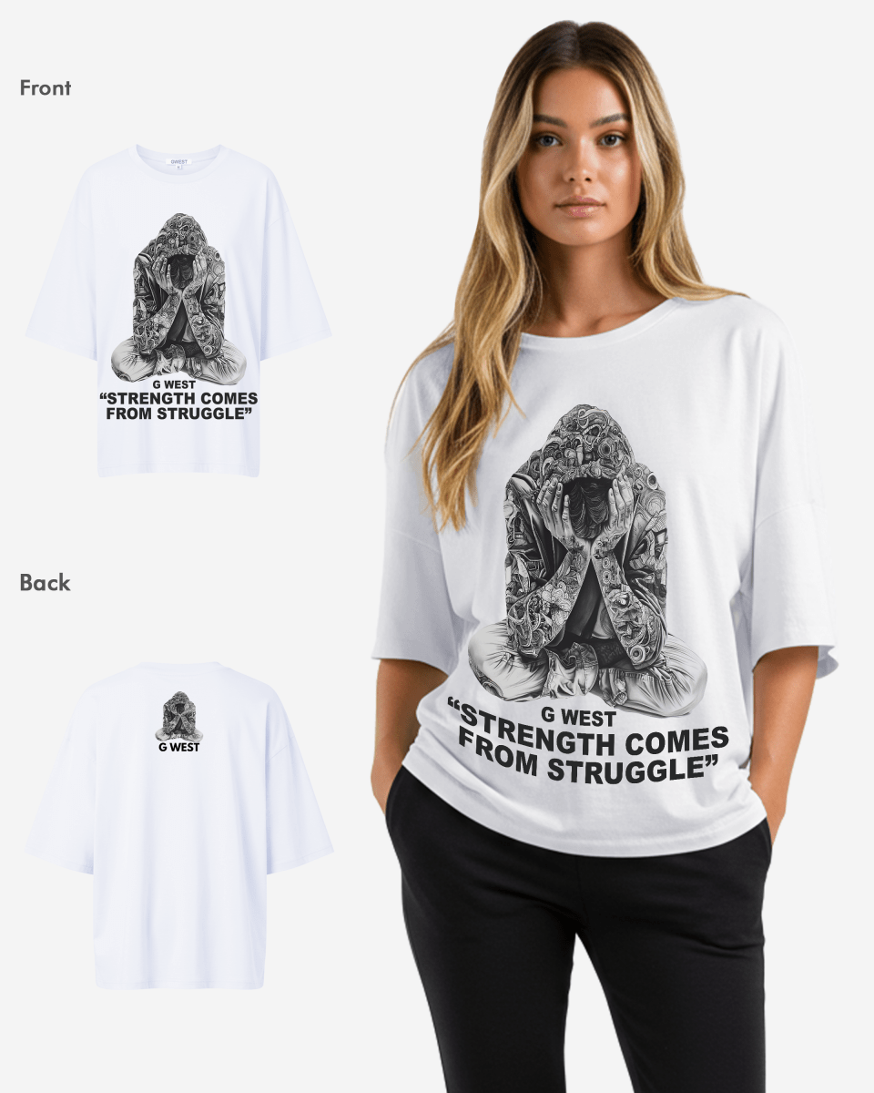 G West Strength Come From Struggle Oversized Tee - Women