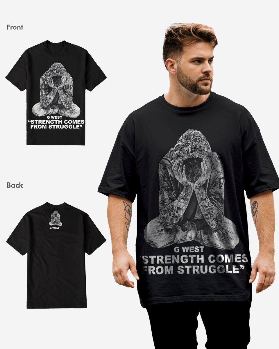G West Strength Come From Struggle Tee Big and Tall
