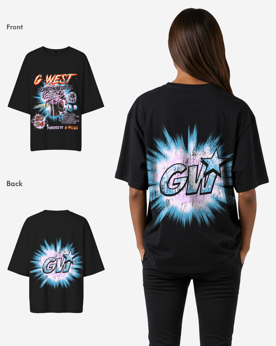 G West Supernatural Acid Wash Premium Oversized Tee - WOMEN
