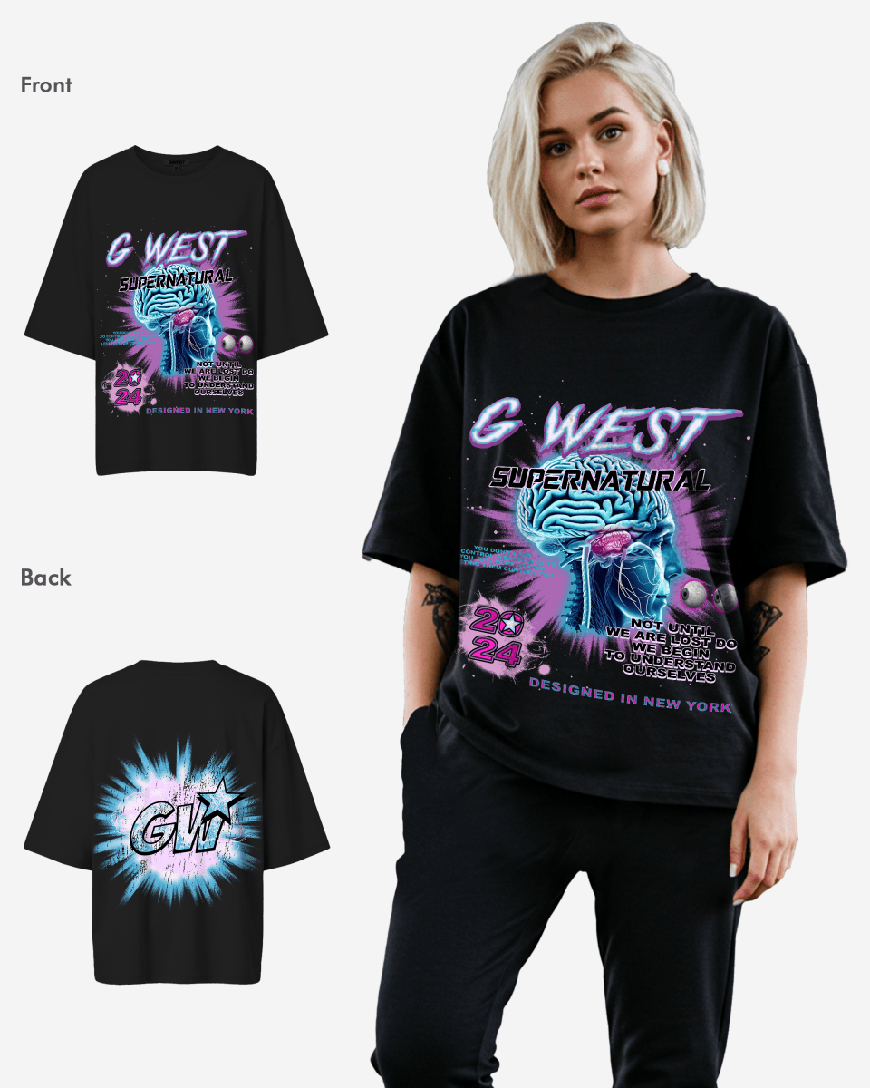 G West Supernatural Acid Wash Premium Oversized Tee - WOMEN