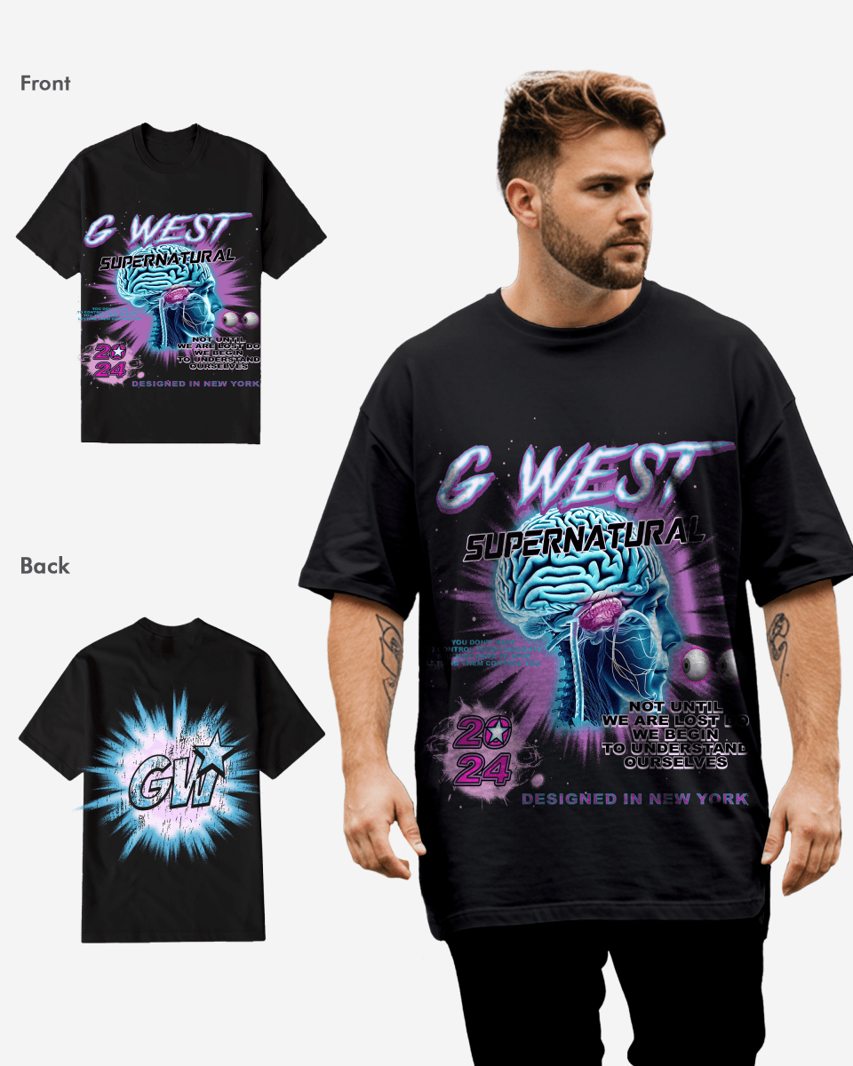 G West Supernatural Black Tee Big and Tall