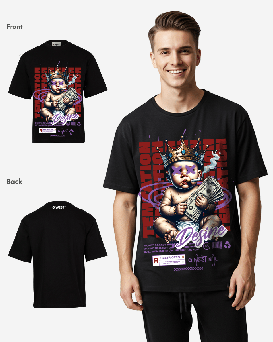 G-WEST TEMPTATION DESIRE OVERSIZED TEE