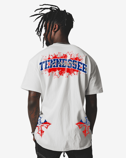 G West Tennessee Blood Arch Logo T-Shirts Big and Tall