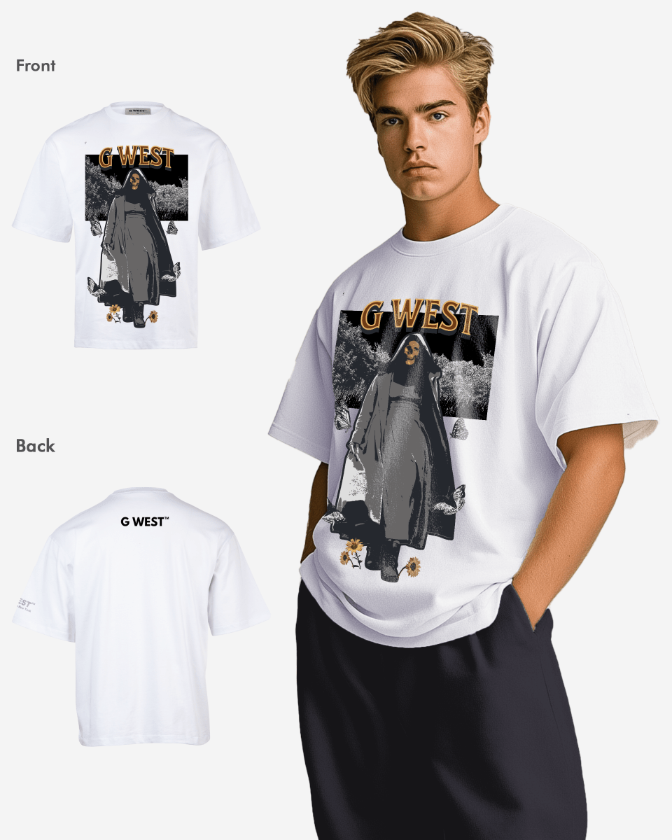 G West the dark blossom OVERSIZED TEE