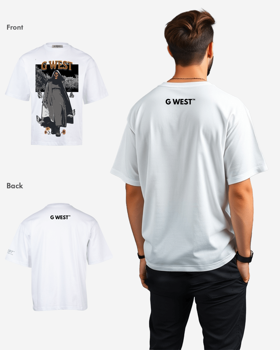 G West the dark blossom OVERSIZED TEE