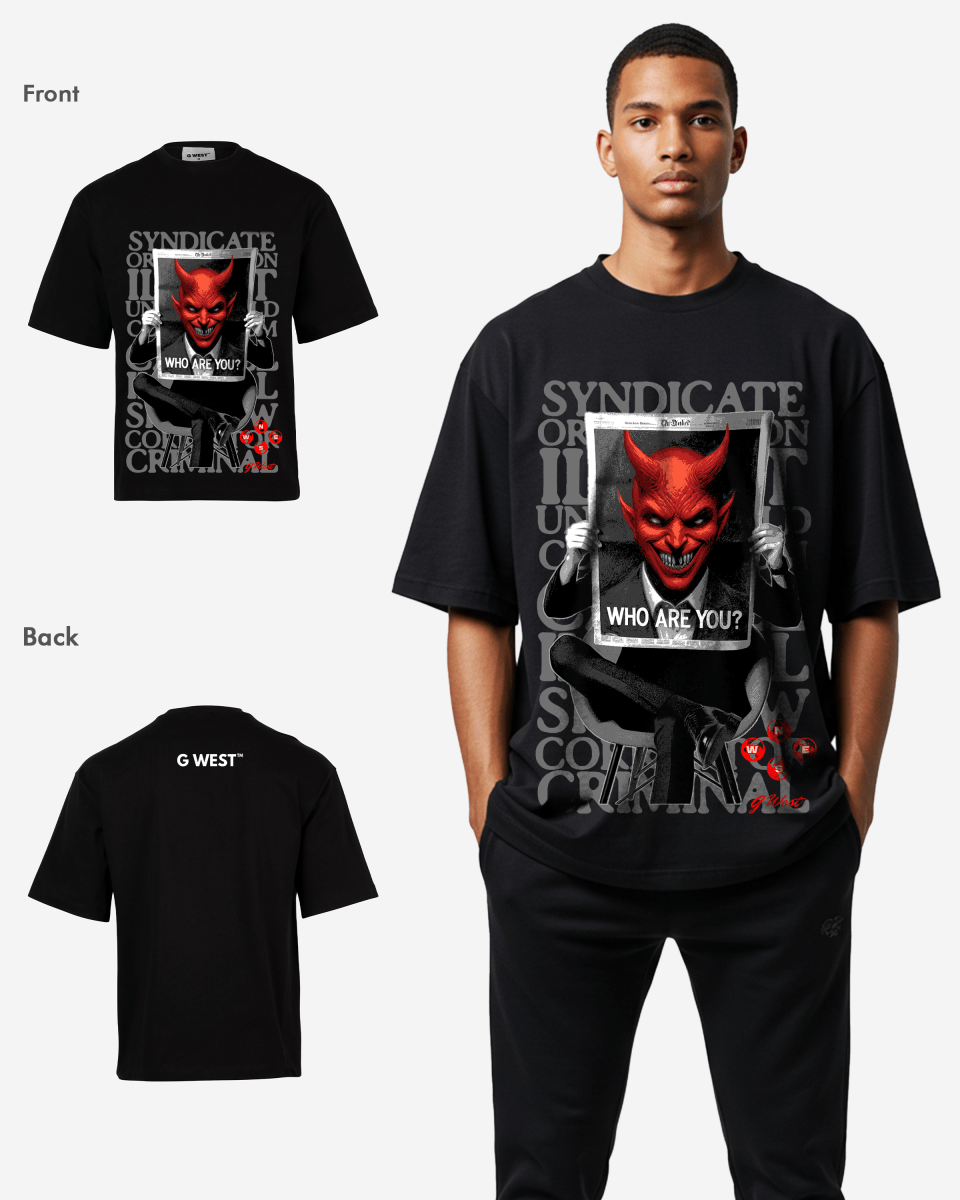 G-WEST THE DEVIL SPEAKS OVERSIZED TEE