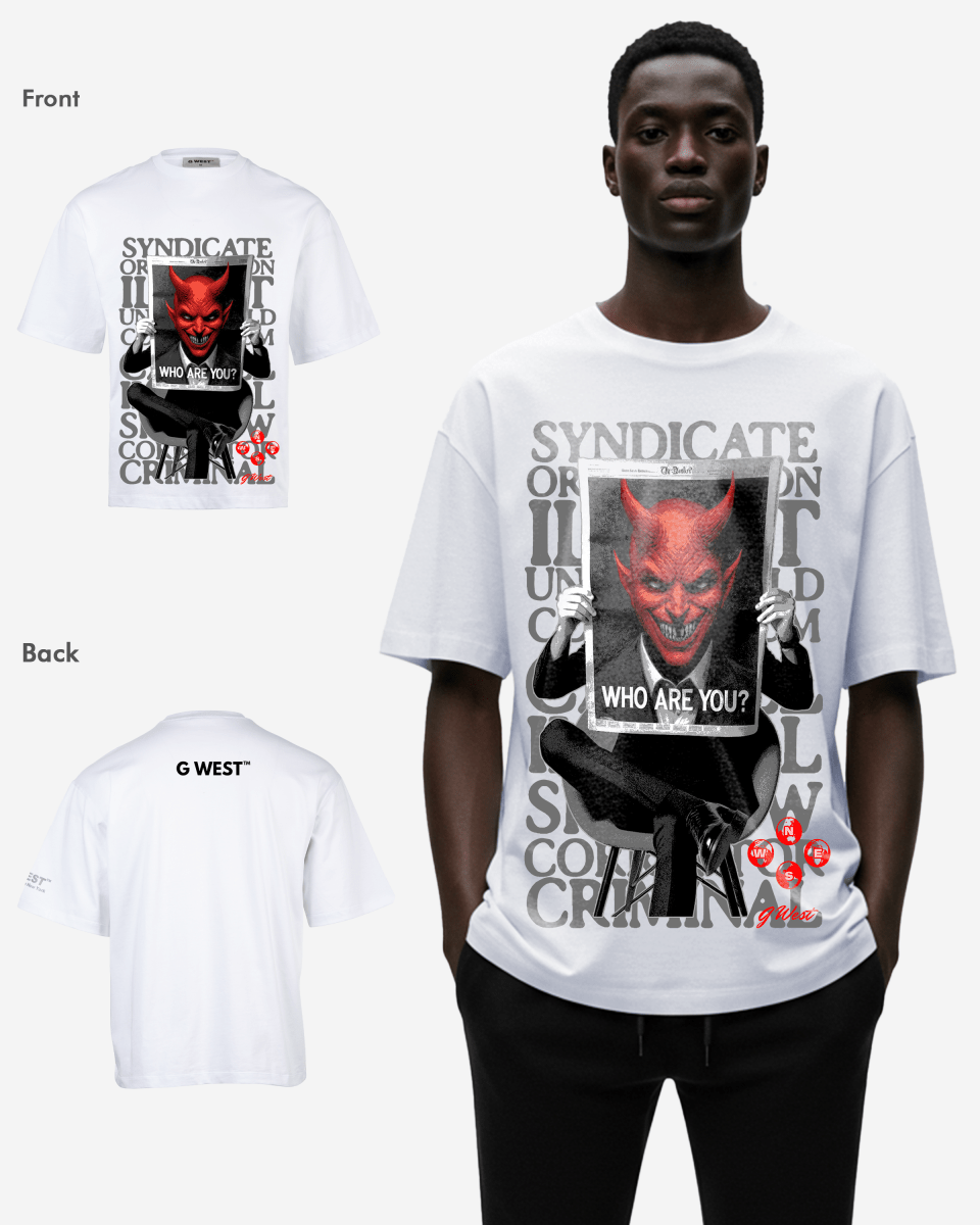 G-WEST THE DEVIL SPEAKS OVERSIZED TEE