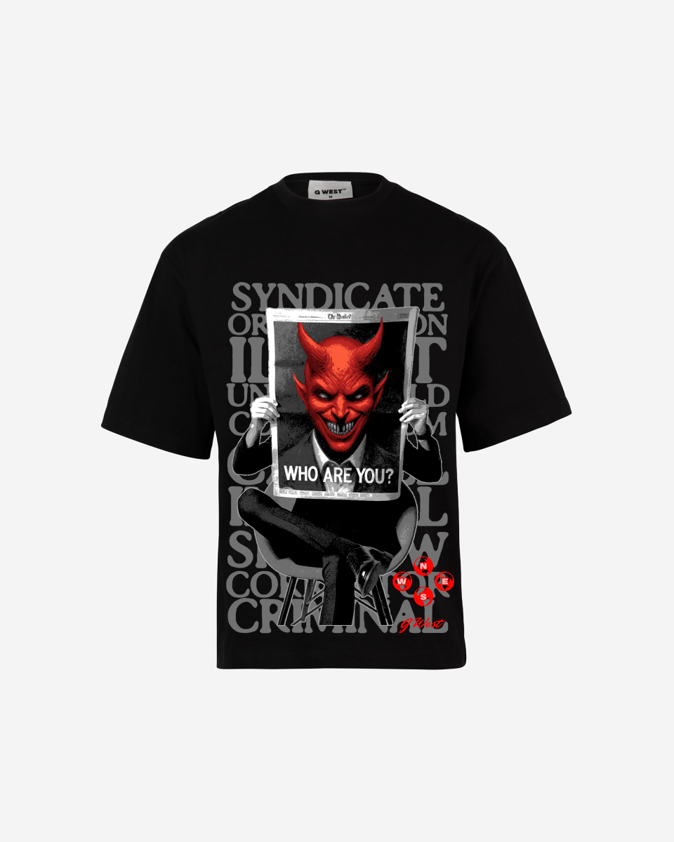 G-WEST THE DEVIL SPEAKS OVERSIZED TEE