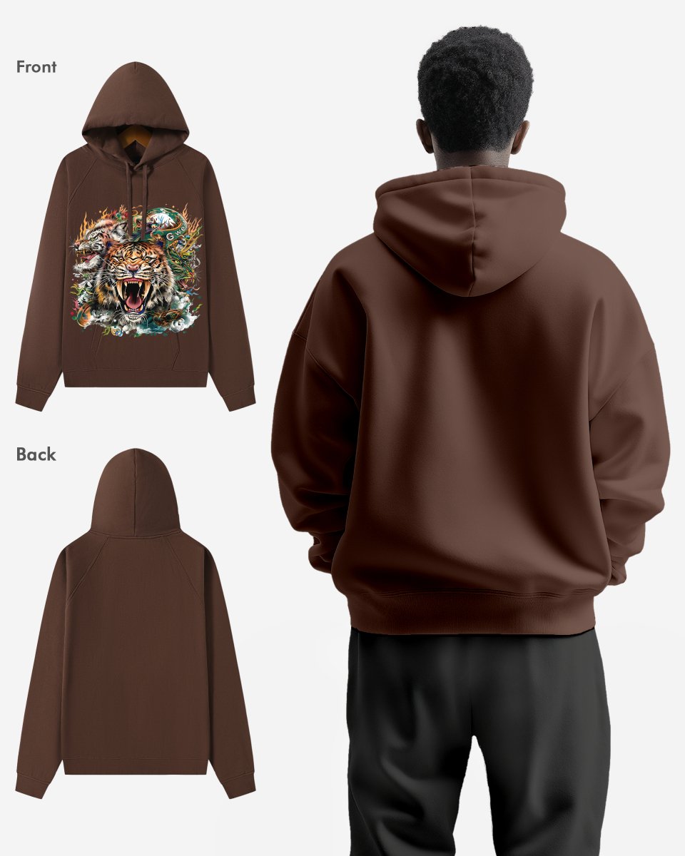 G WEST TIGER DRAGON OVERSIZE HOODIE
