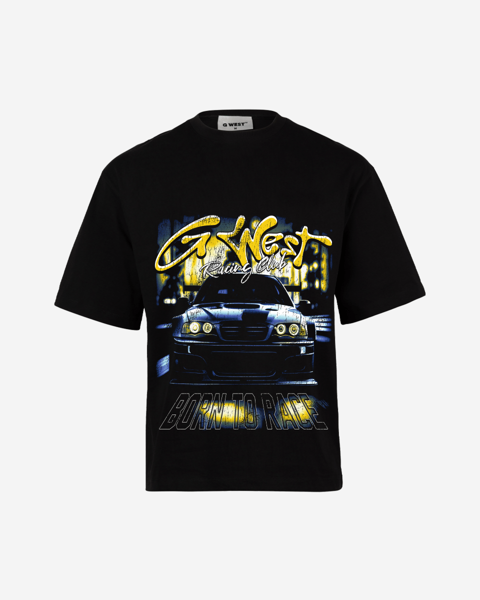 G West Ultra Speed Premium Oversized Tee Front And Back Print