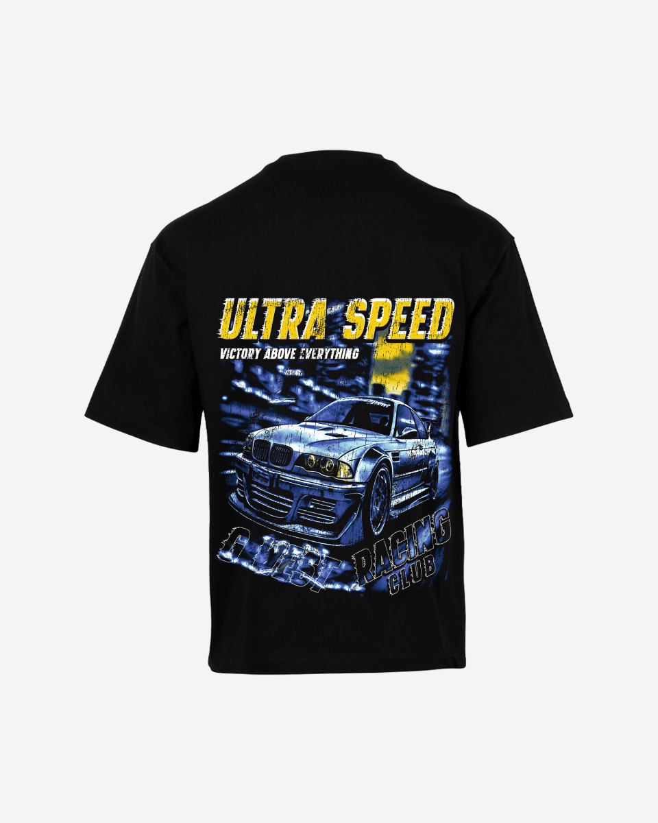 G West Ultra Speed Premium Oversized Tee Front And Back Print