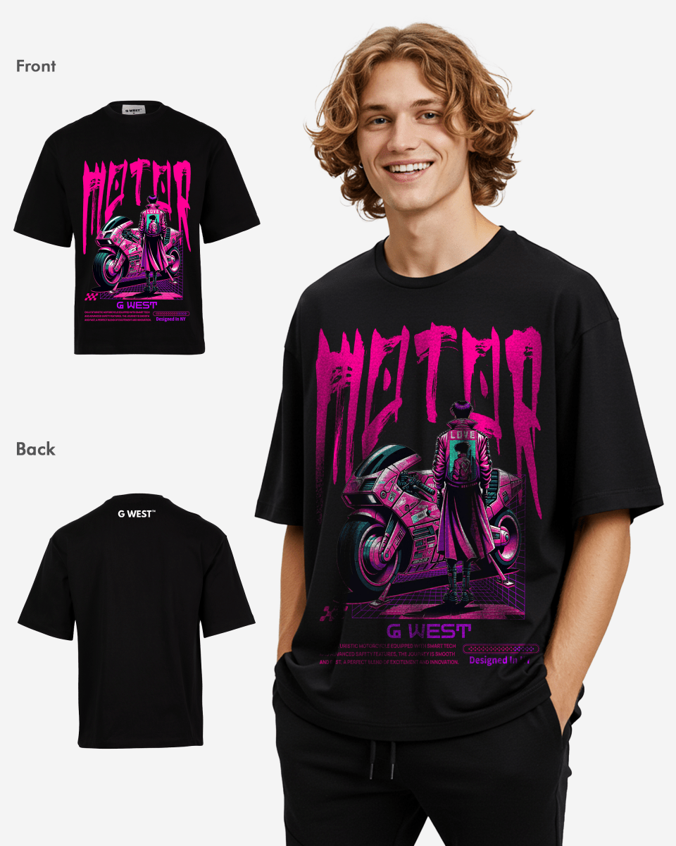 G-WEST URBAN MOTORCYCLE OVERSIZED TEE