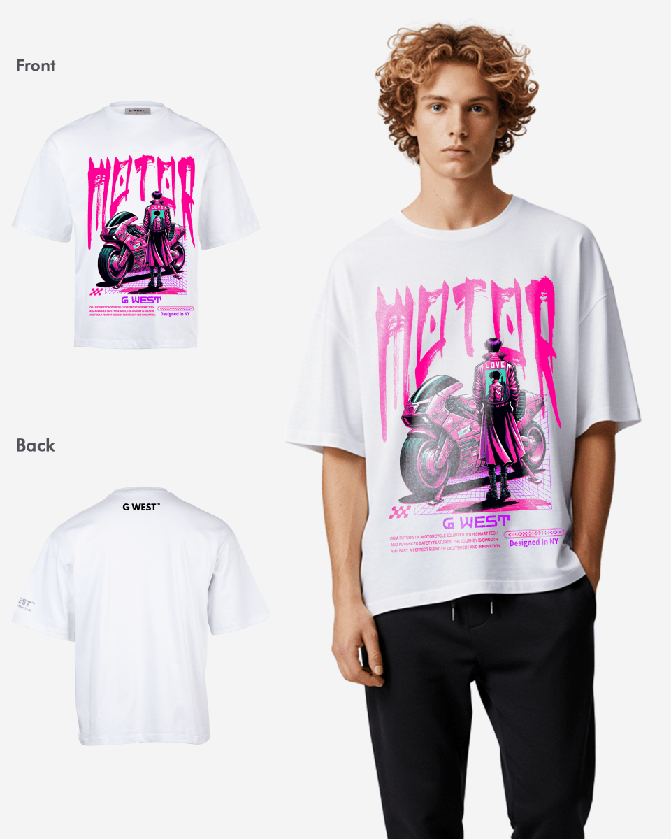 G-WEST URBAN MOTORCYCLE OVERSIZED TEE