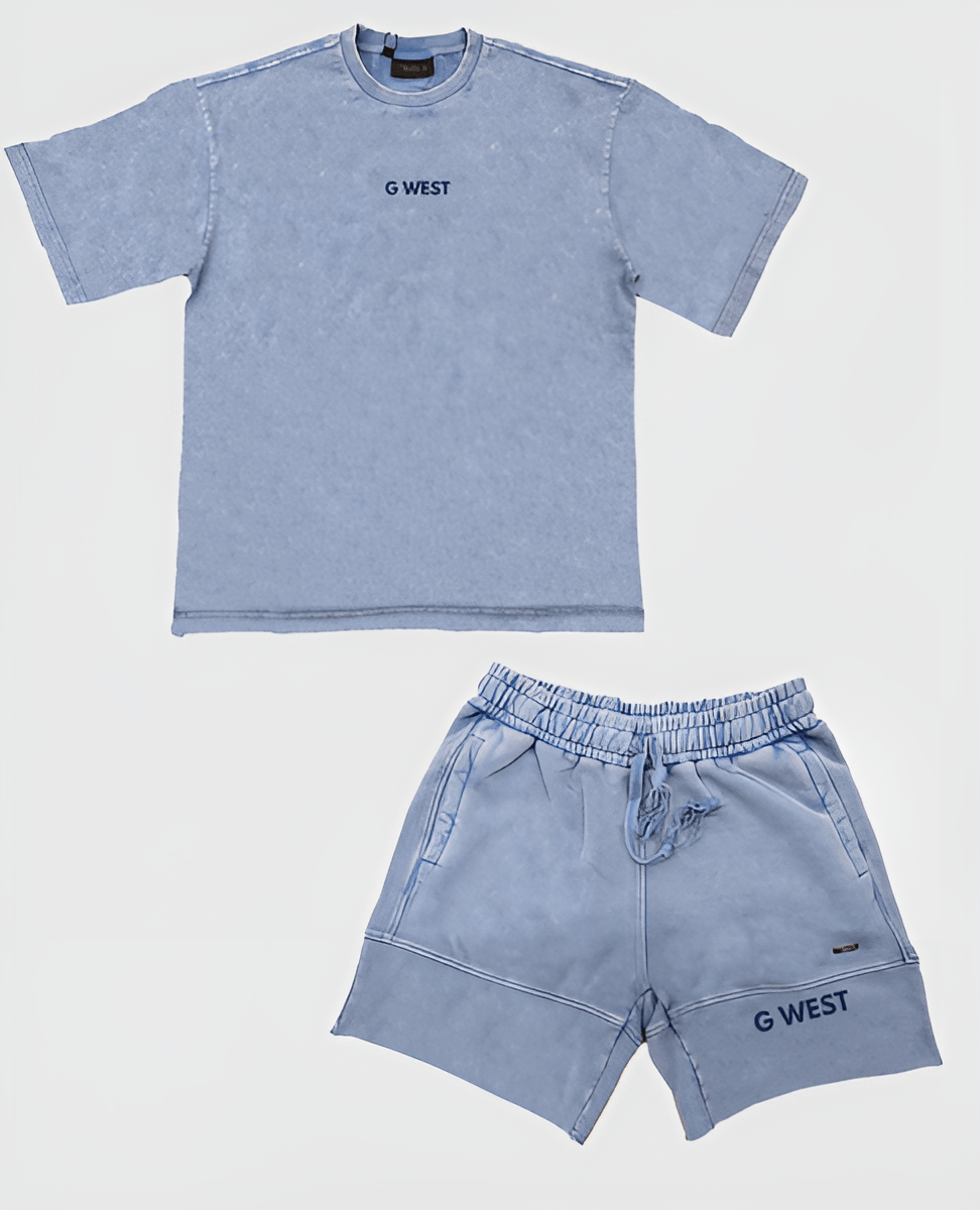 G West Velvet Logo Short Set