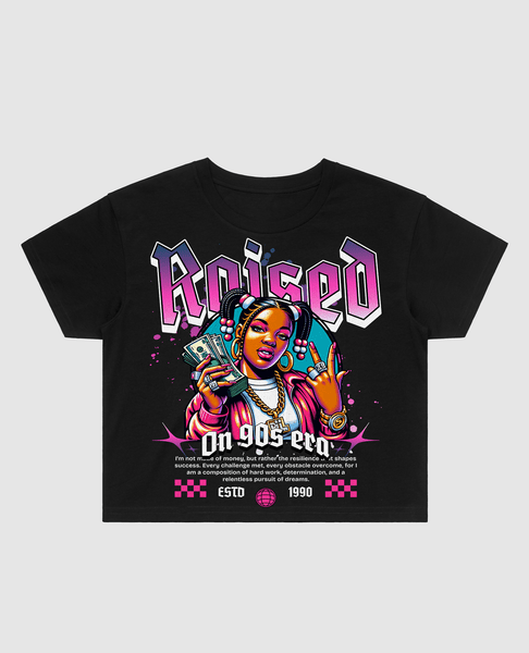 G West Women Raised On 90S Era Crop Tee