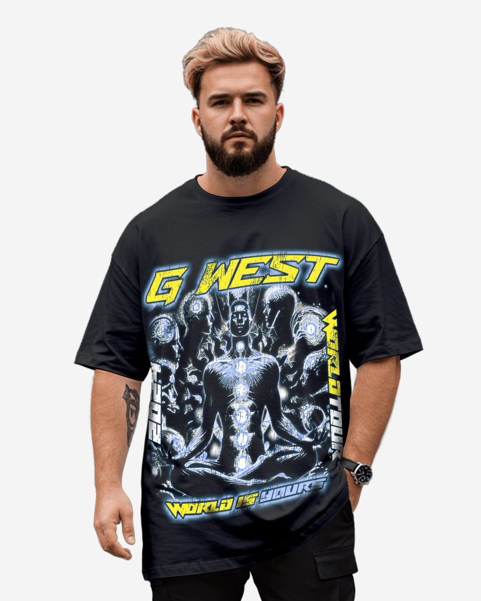 G West World is Yours Black Tee Big and Tall
