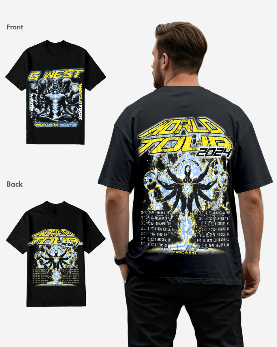 G West World is Yours Black Tee Big and Tall