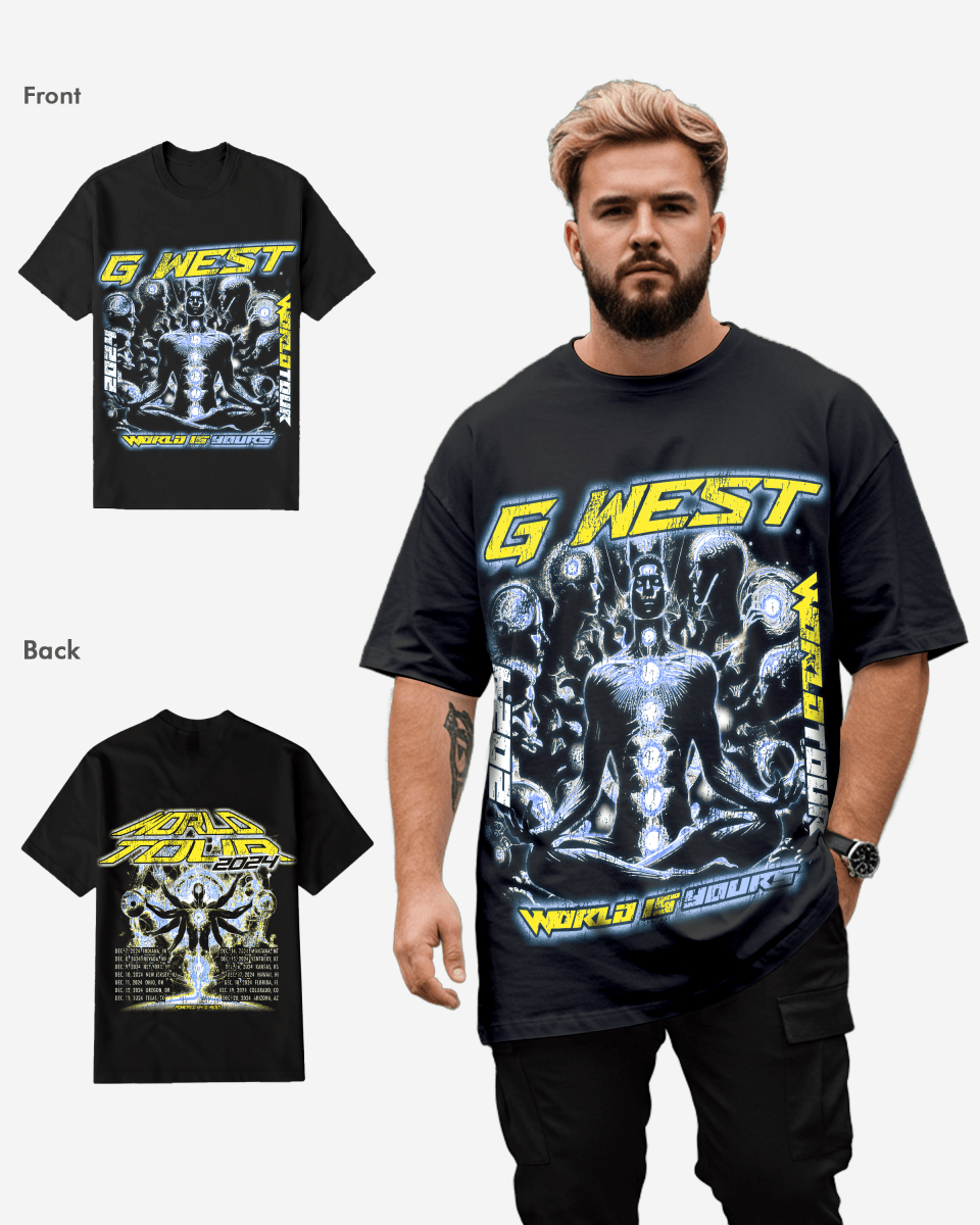 G West World is Yours Black Tee Big and Tall
