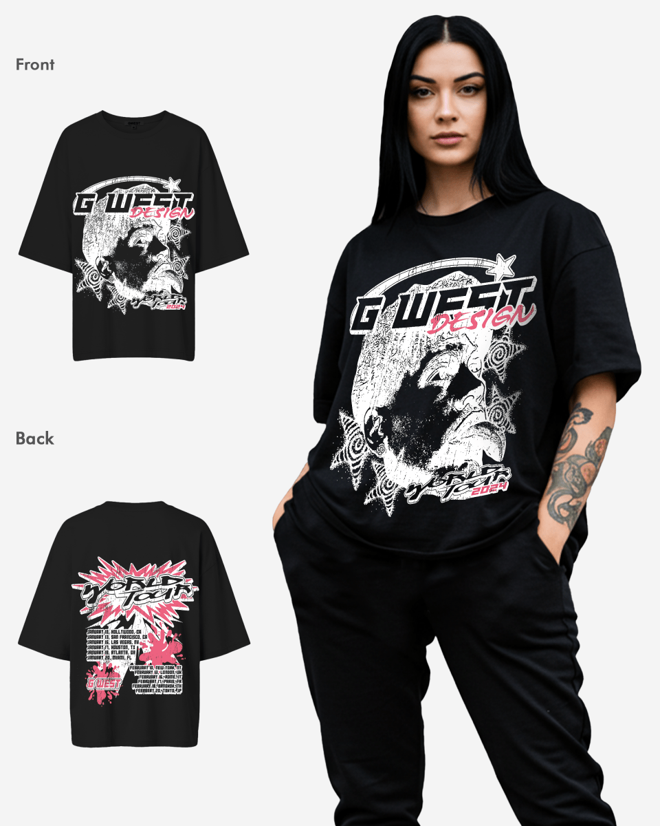 G West Womens World Tour Premium Oversized Tee