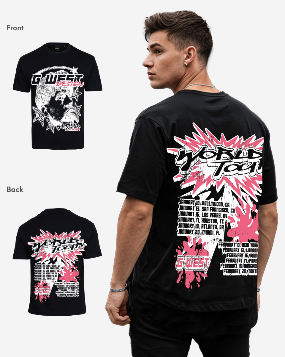 G West World Tour Premium Oversized Tee