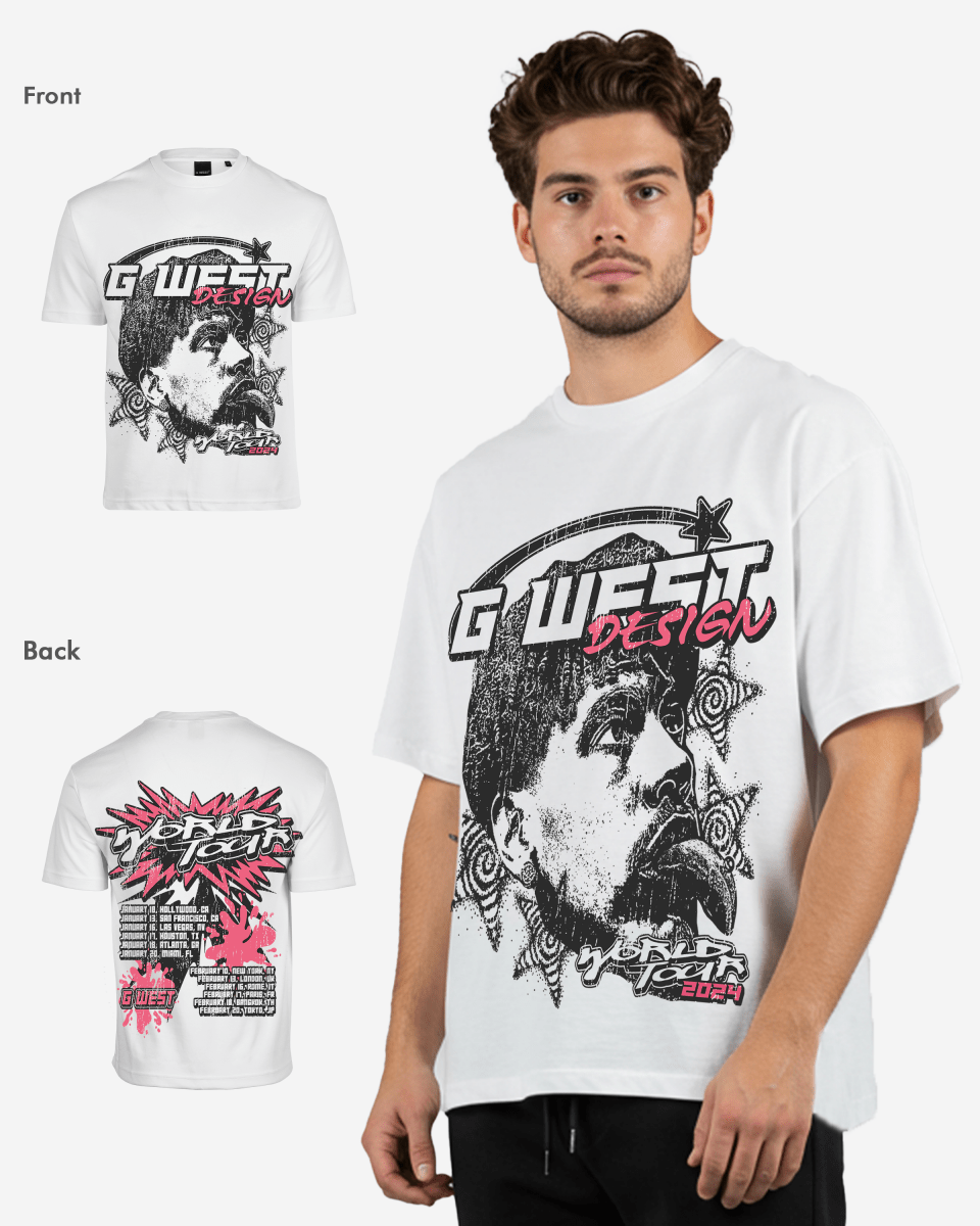 G West World Tour Premium Oversized Tee