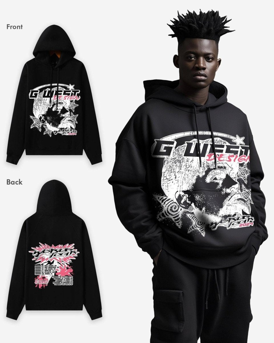 G West World Tour White Oversized Hoodie