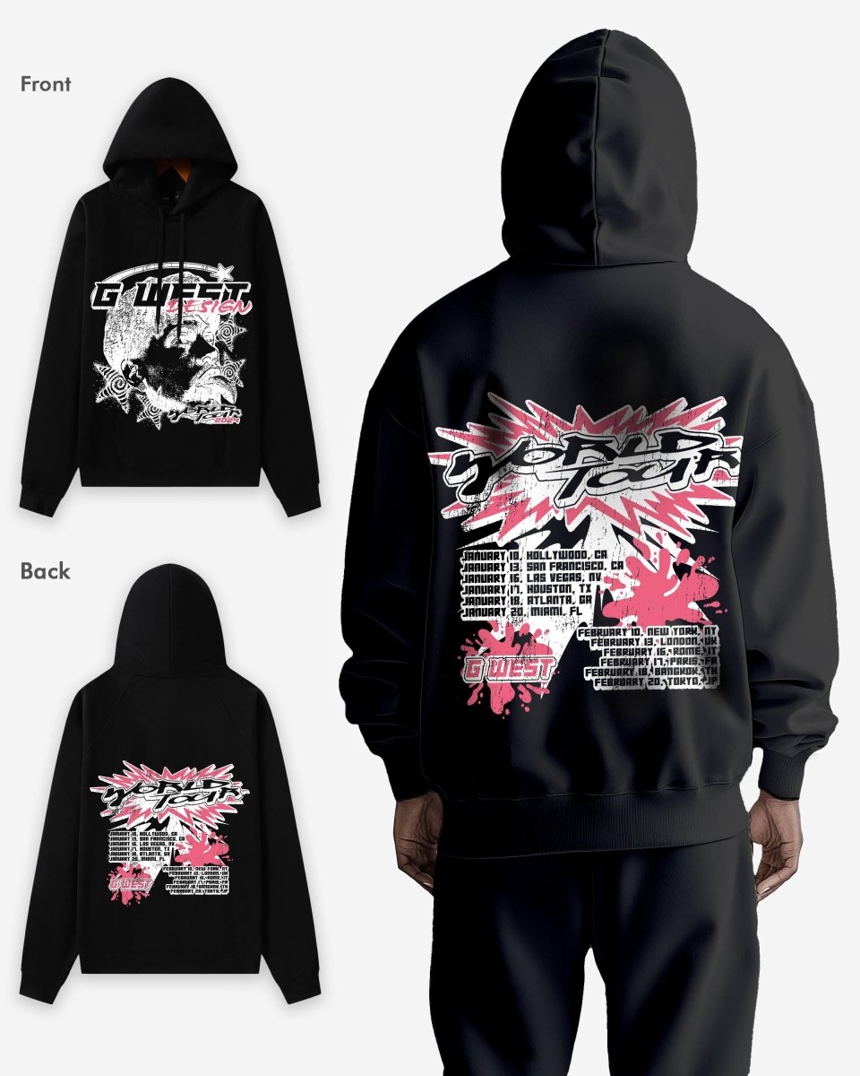 G West World Tour White Oversized Hoodie