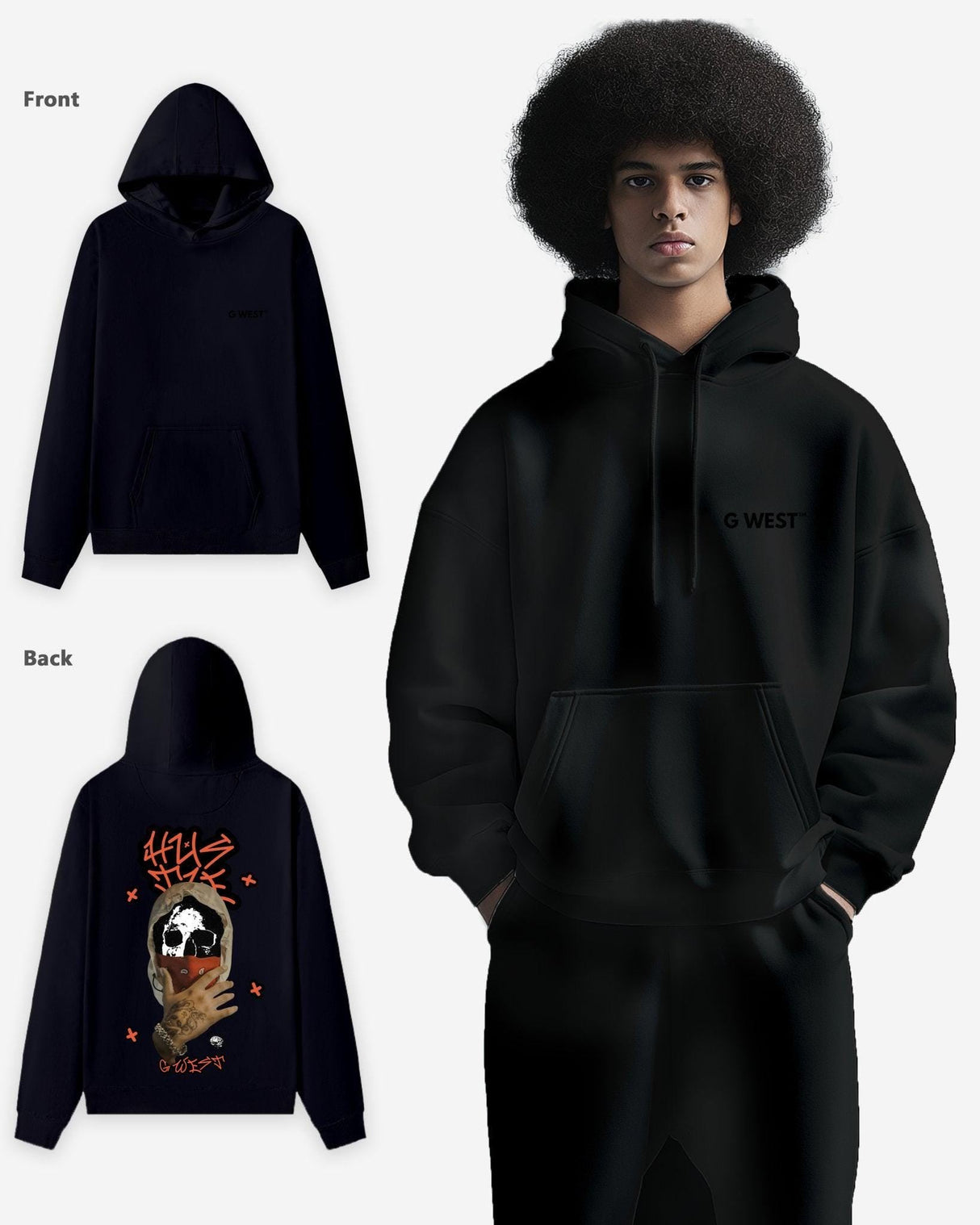 G West Hooded Hustle Heavy Premium Oversize Hoodie