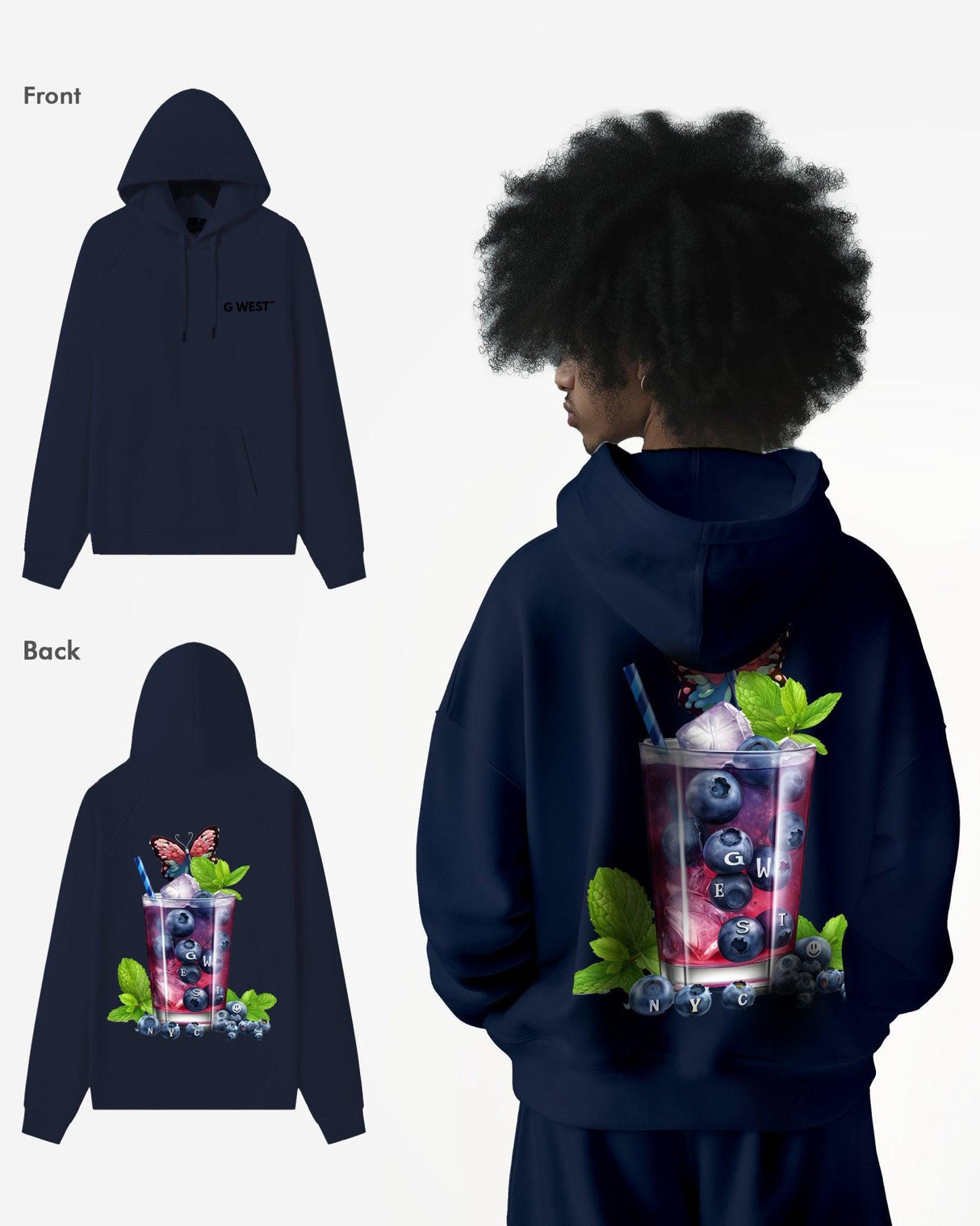 G West Blueberry Mohito Heavy Premium Hoodie