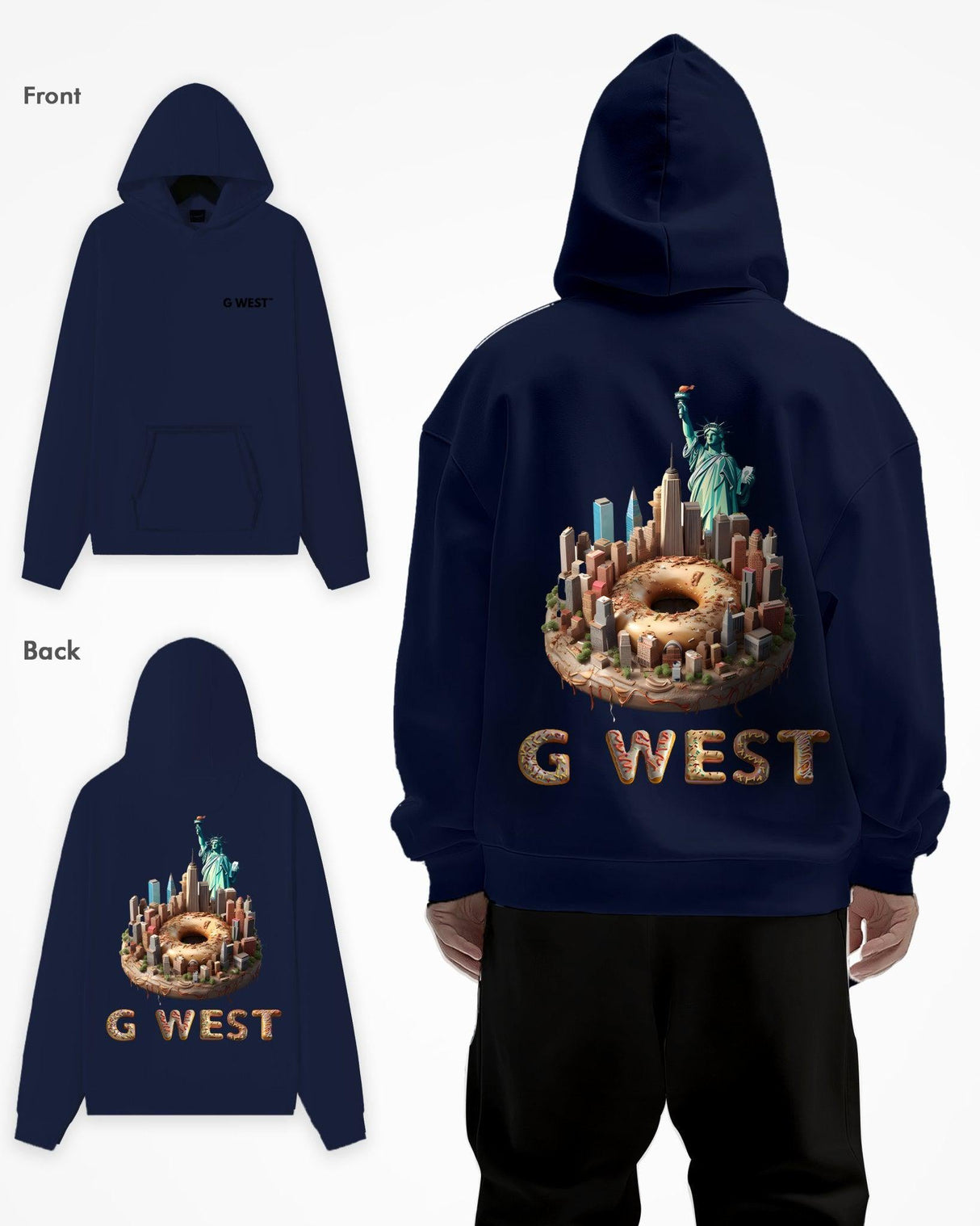 G West Nyc Donut Heavy Premium Oversize Hoodie