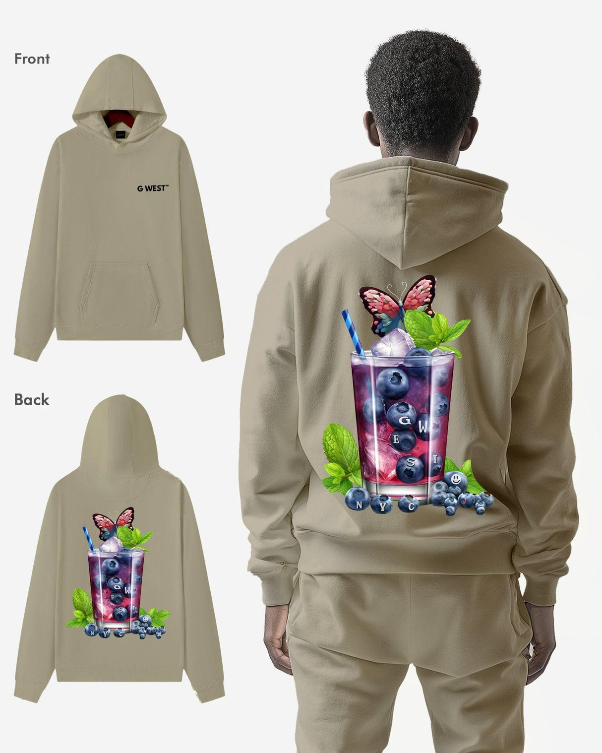G West Blueberry Mohito Heavy Premium Hoodie