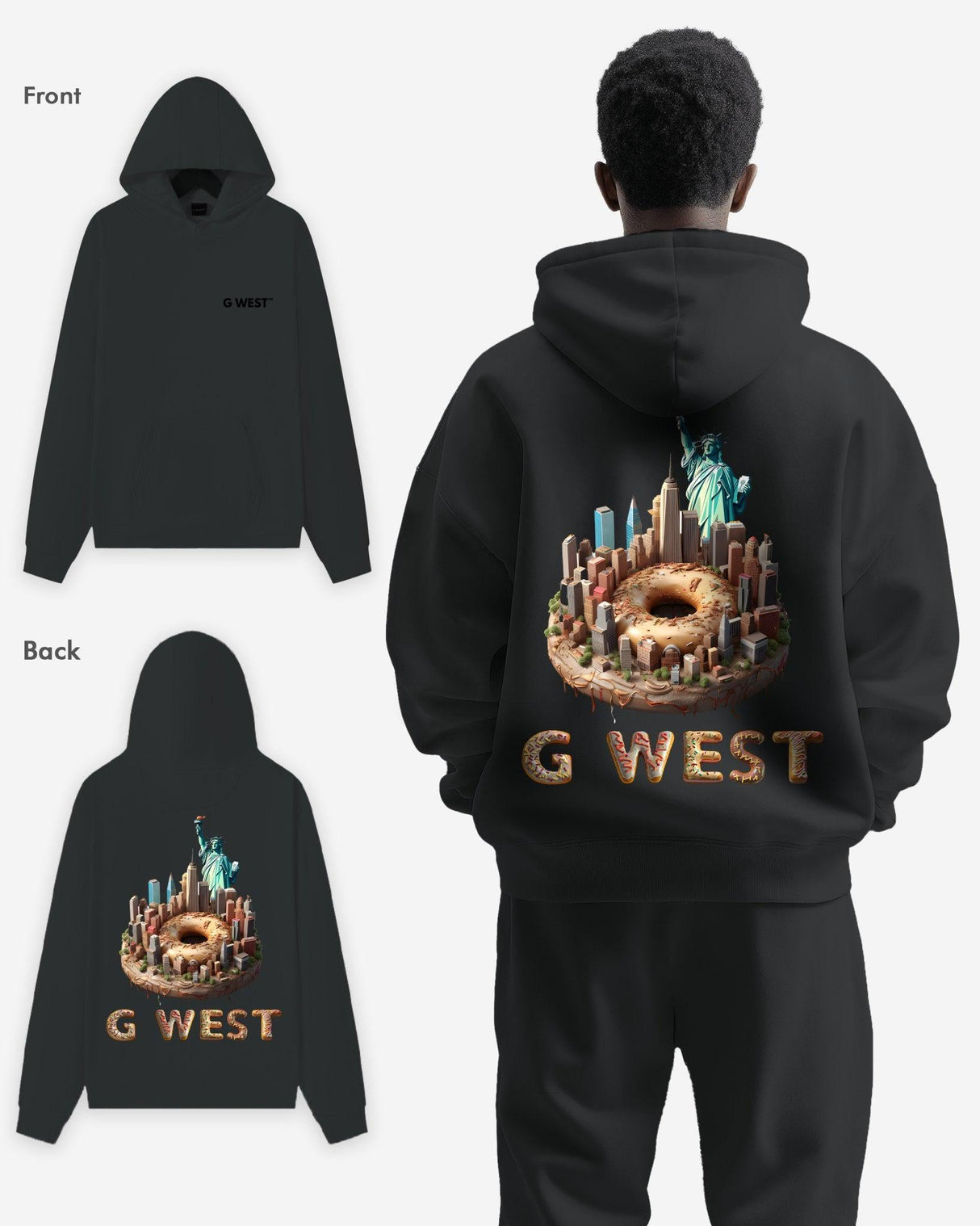 G West Nyc Donut Heavy Premium Oversize Hoodie