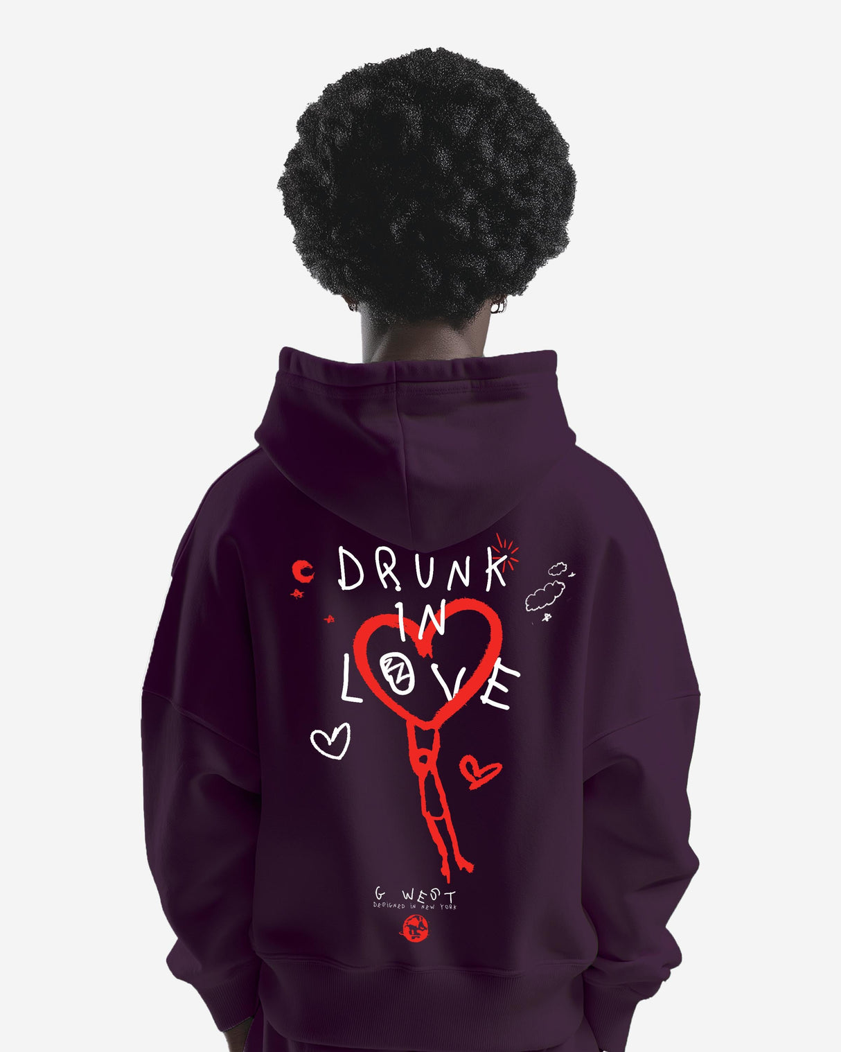 G West Drunk In Love Heavy Premium Oversized Hoodie
