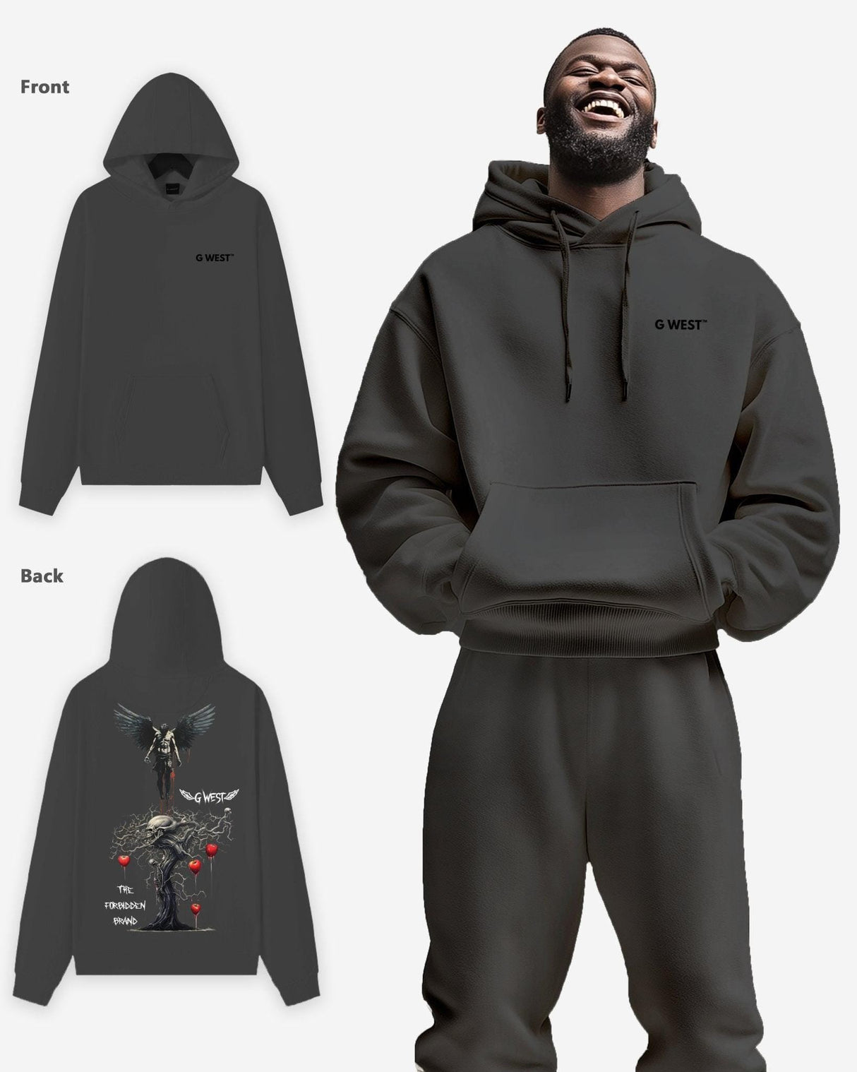 G West Forbidden Brand Heavy Premium Oversize Hoodie