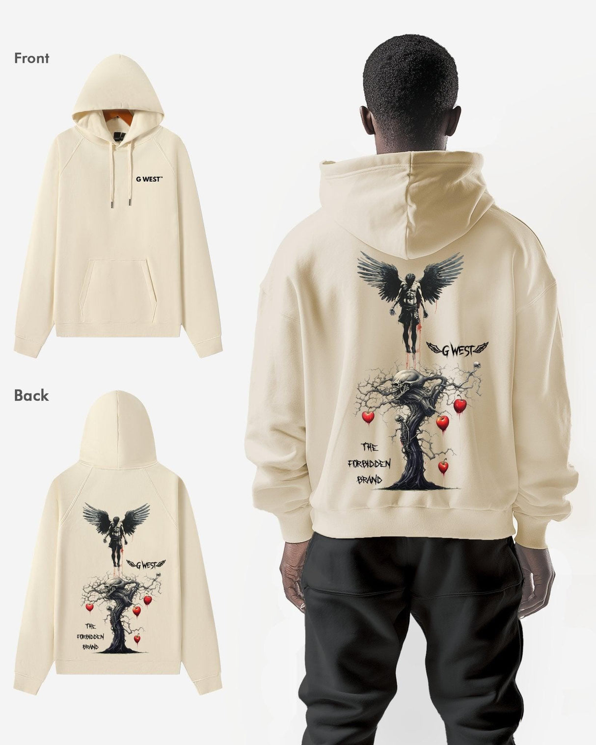 G West Forbidden Brand Heavy Premium Oversize Hoodie