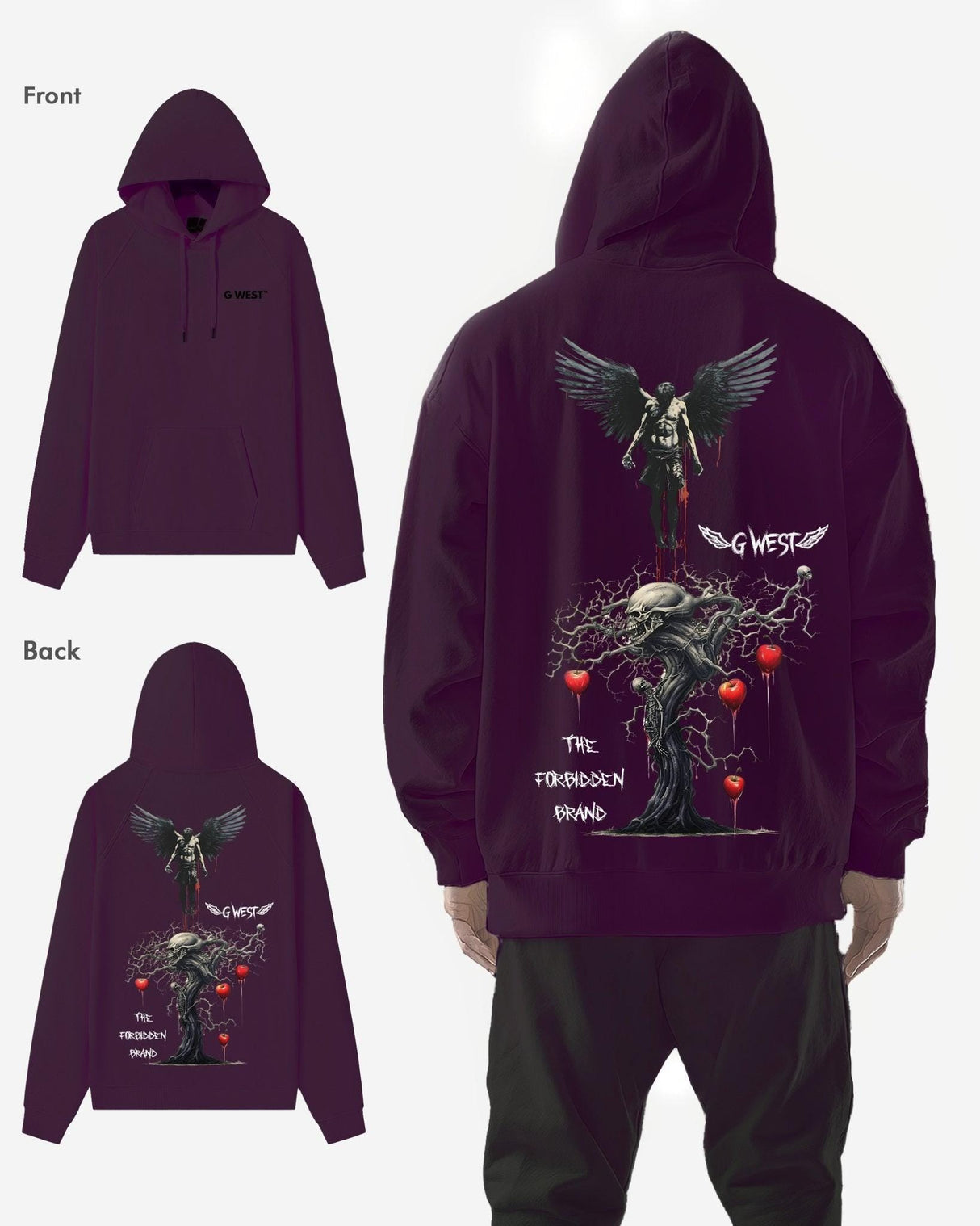 G West Forbidden Brand Heavy Premium Oversize Hoodie