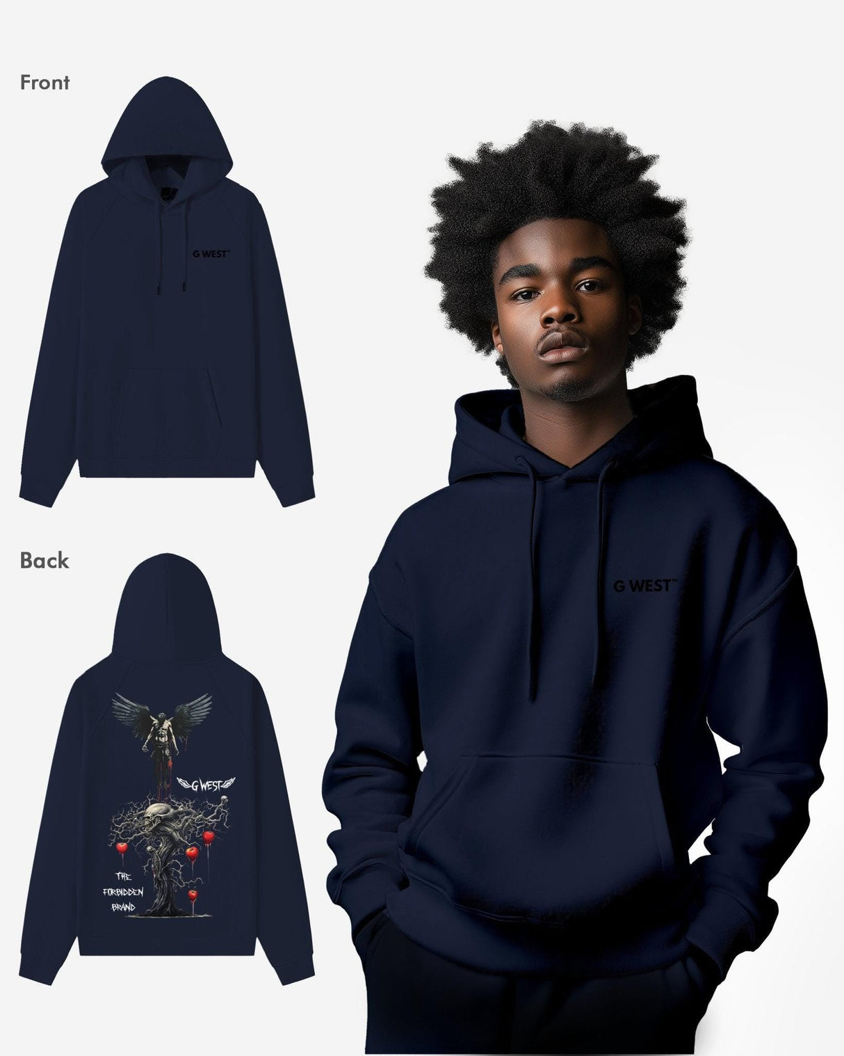 G West Forbidden Brand Heavy Premium Oversize Hoodie