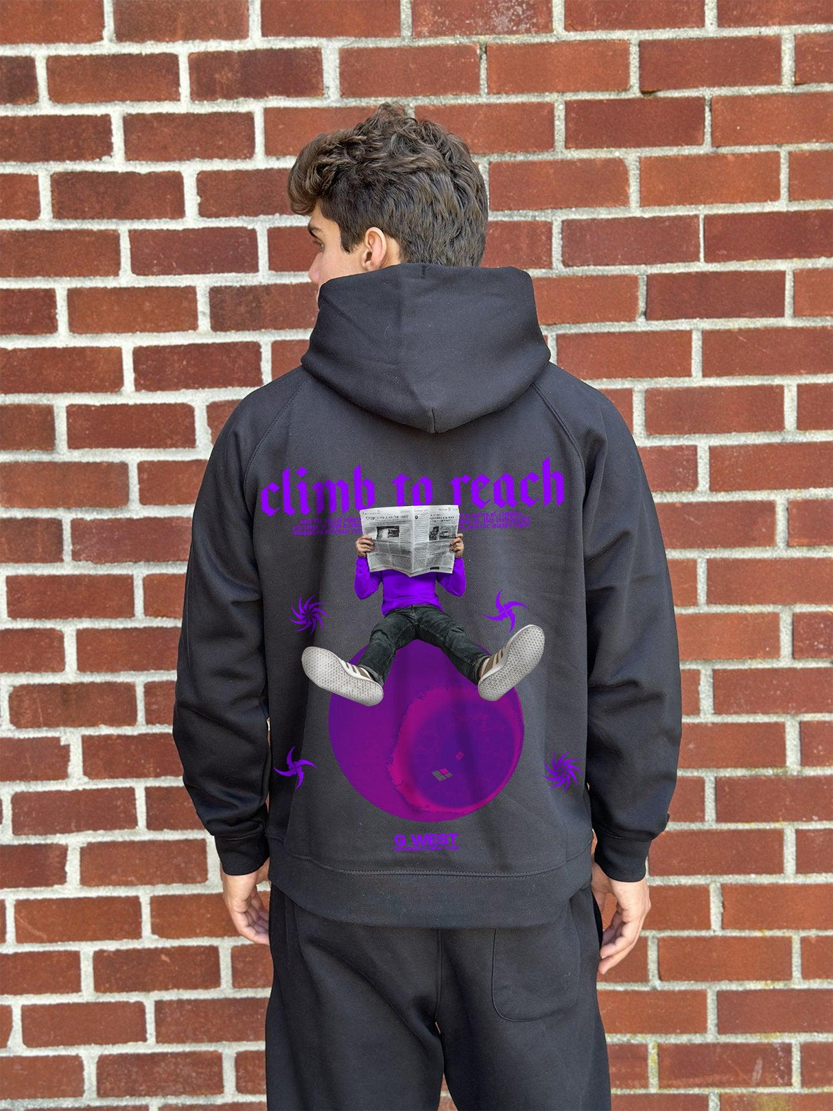 G West Newspaper Heavy Premium Hoodie